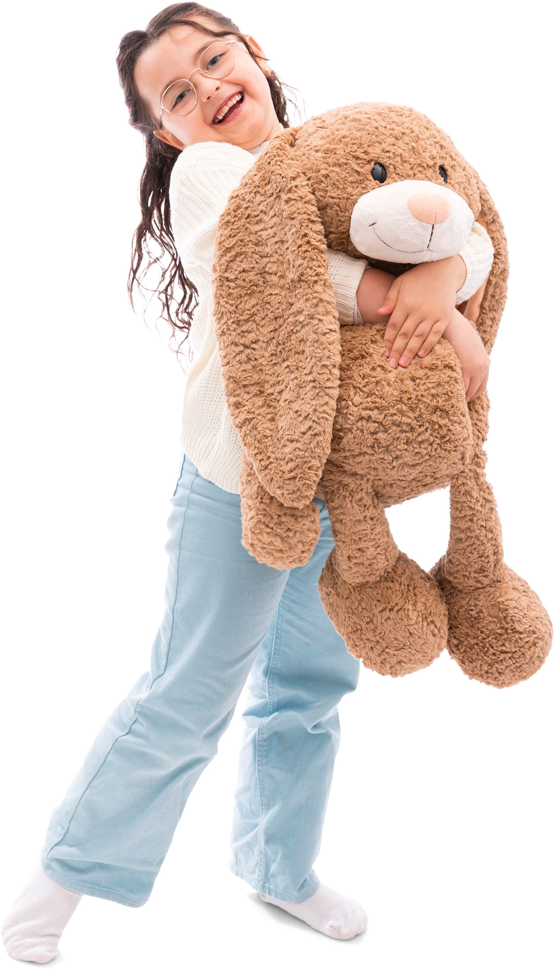 Nici Kuscheltier »Classic Bear, Hase Lopino, 70 cm schlenkernd« enthält recyceltes Material