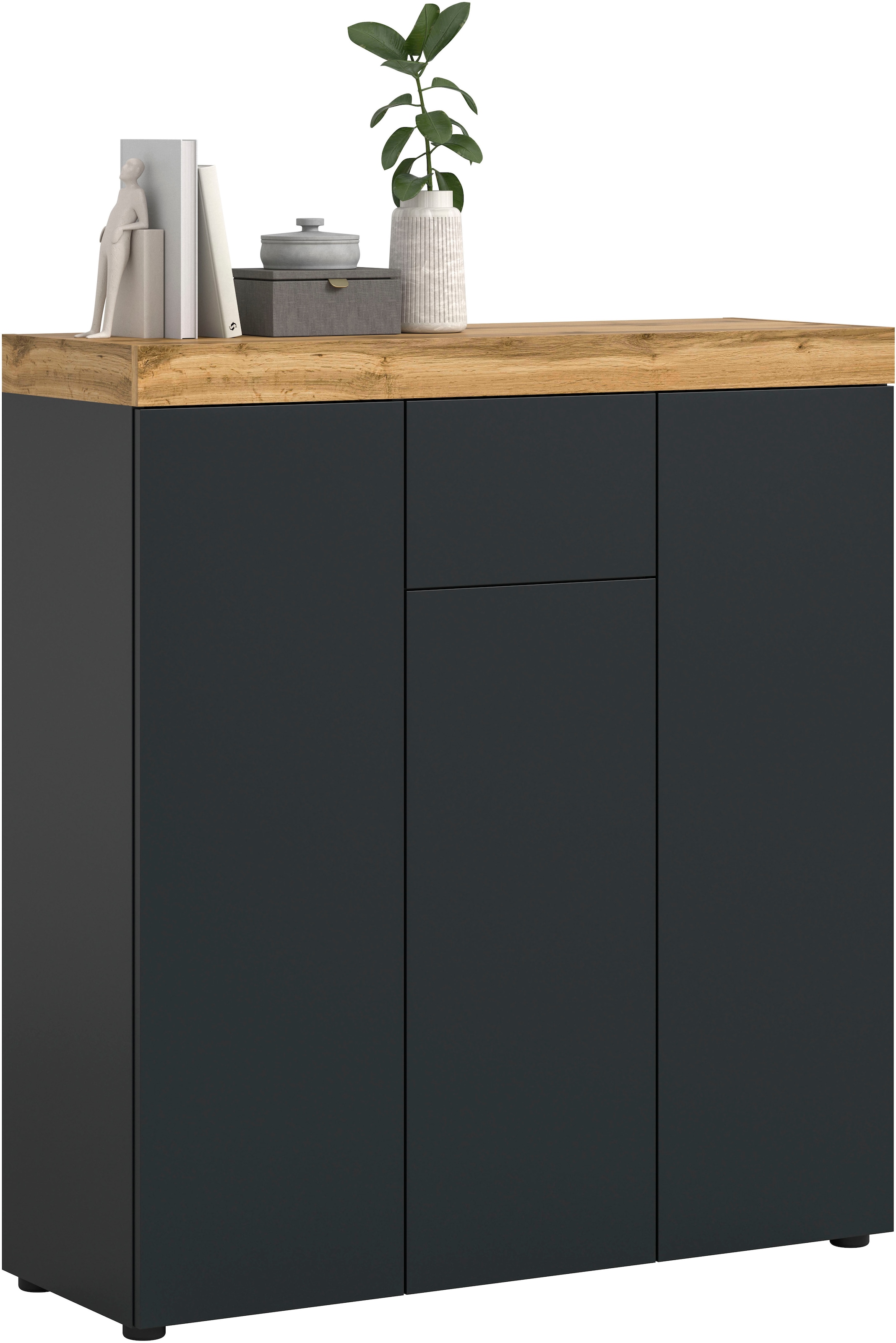 OTTO home Highboard »MAMBO, Höhe 115 cm, in verschiedenen Farben erhältlich« 2 farbige Ausführung, in verschiedenen Farben erhältlich, 1 Stk. tlg. Kommode, Sideboard, Wohnzimmer, Schlafzimmer