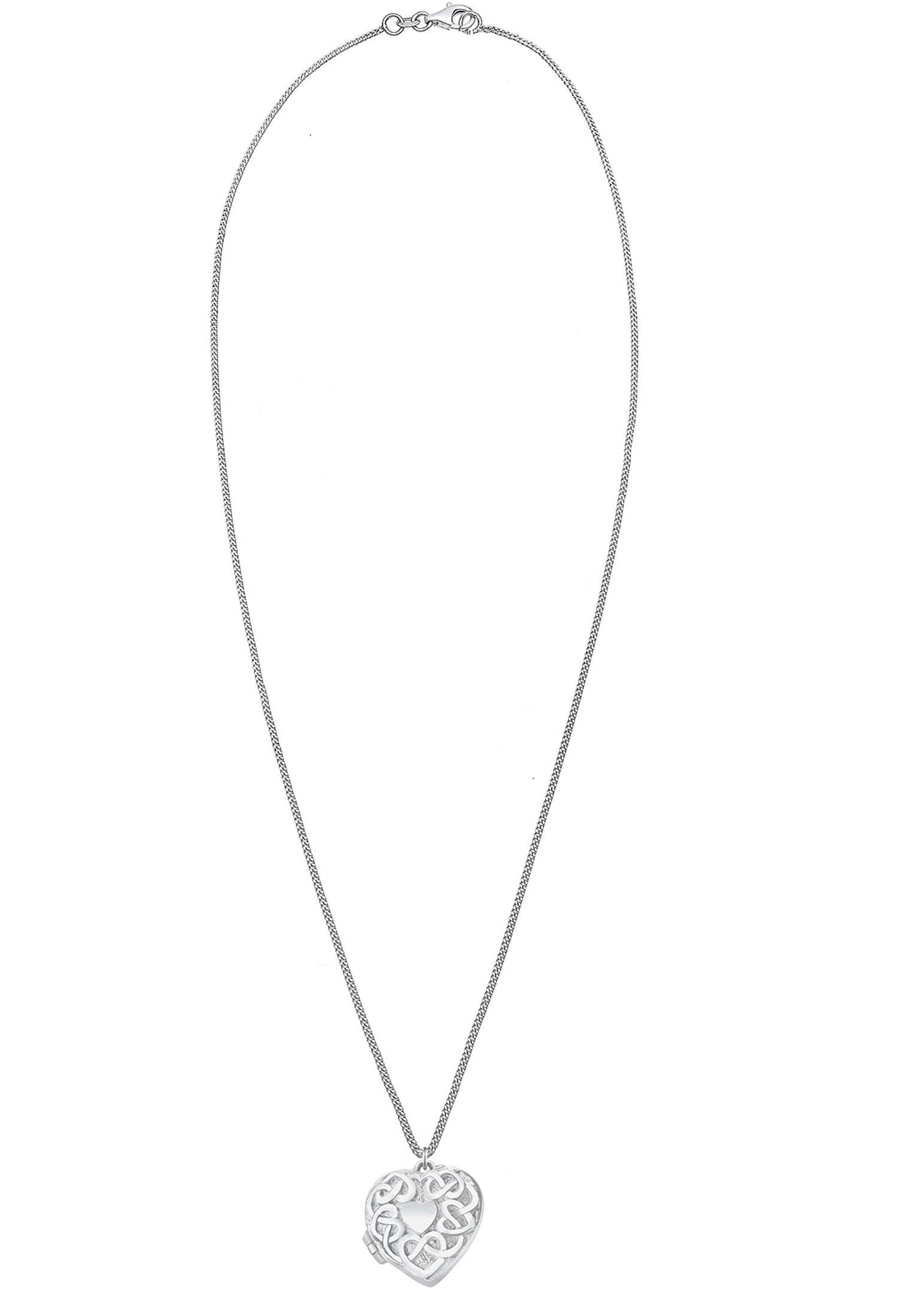 Elli Lange Kette »Halskette Herz Medaillon Ornament 925 Silber«
