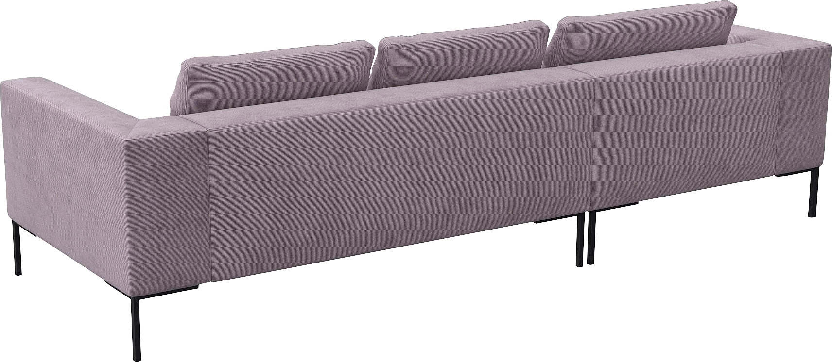 FLEXLUX Ecksofa »Loano, toller Sitzkomfort, L-Form«, modernes Sofa, frei im Raum stellbar, lose Kissen, Kaltschaum im Sitz