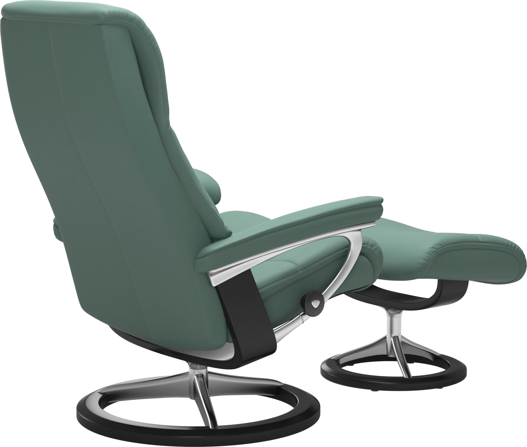Stressless® Relaxsessel »View«, (Set, Relaxsessel mit Hocker), mit Signature Base, Größe S,Gestell Schwarz