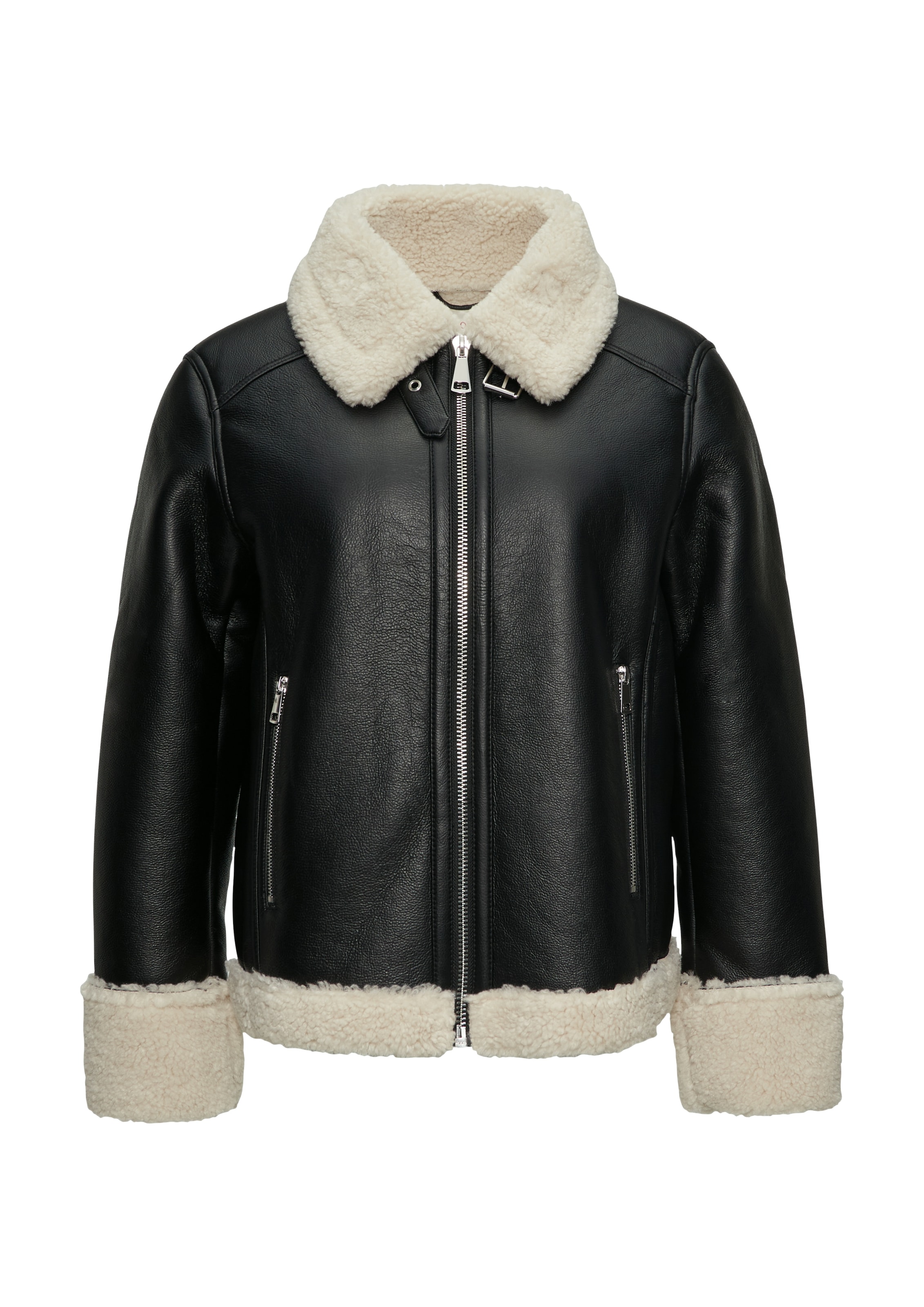 s.Oliver Bikerjacke, ohne Kapuze, mit Umschlagkragen