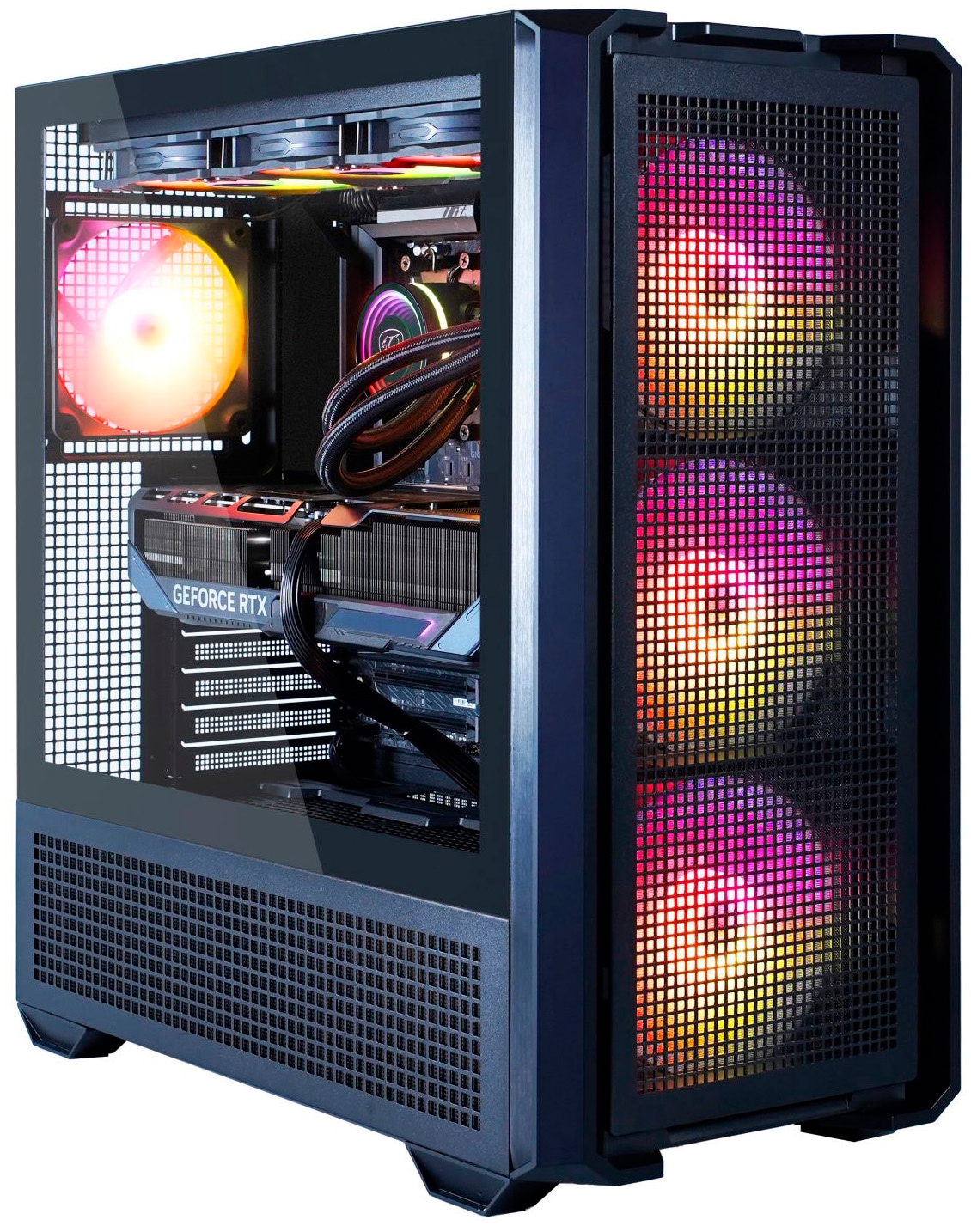 Cougar Gaming-PC-Komplettsystem »MegaDeal MX600 BK 2844 AMD Ryzen 5 7500F 32GB DDR5 1TB SSD RTX 5060Ti« 34 ″ AMD Ryzen 5 GeForce RTX? 5060 Ti 32 GB RAM 1.000 GB SSD Windows 11, DDR5 RAM + MSI MAG 342CQR E2 Curved Monitor 86cm (34")