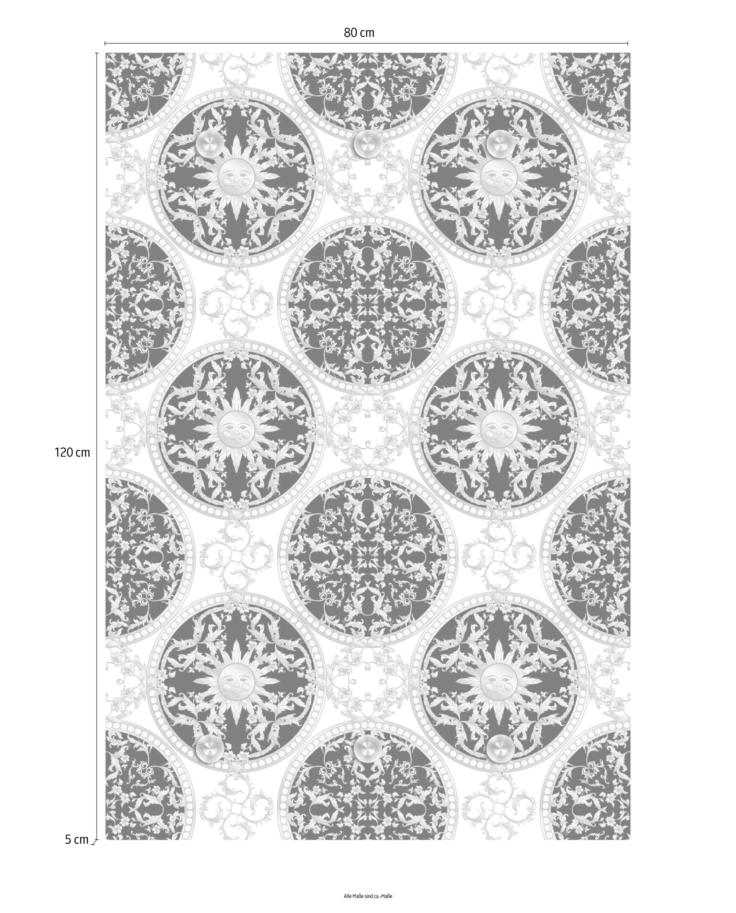 queence Garderobenleiste »Sonnen«, mit 6 Haken, 80 x 120 cm