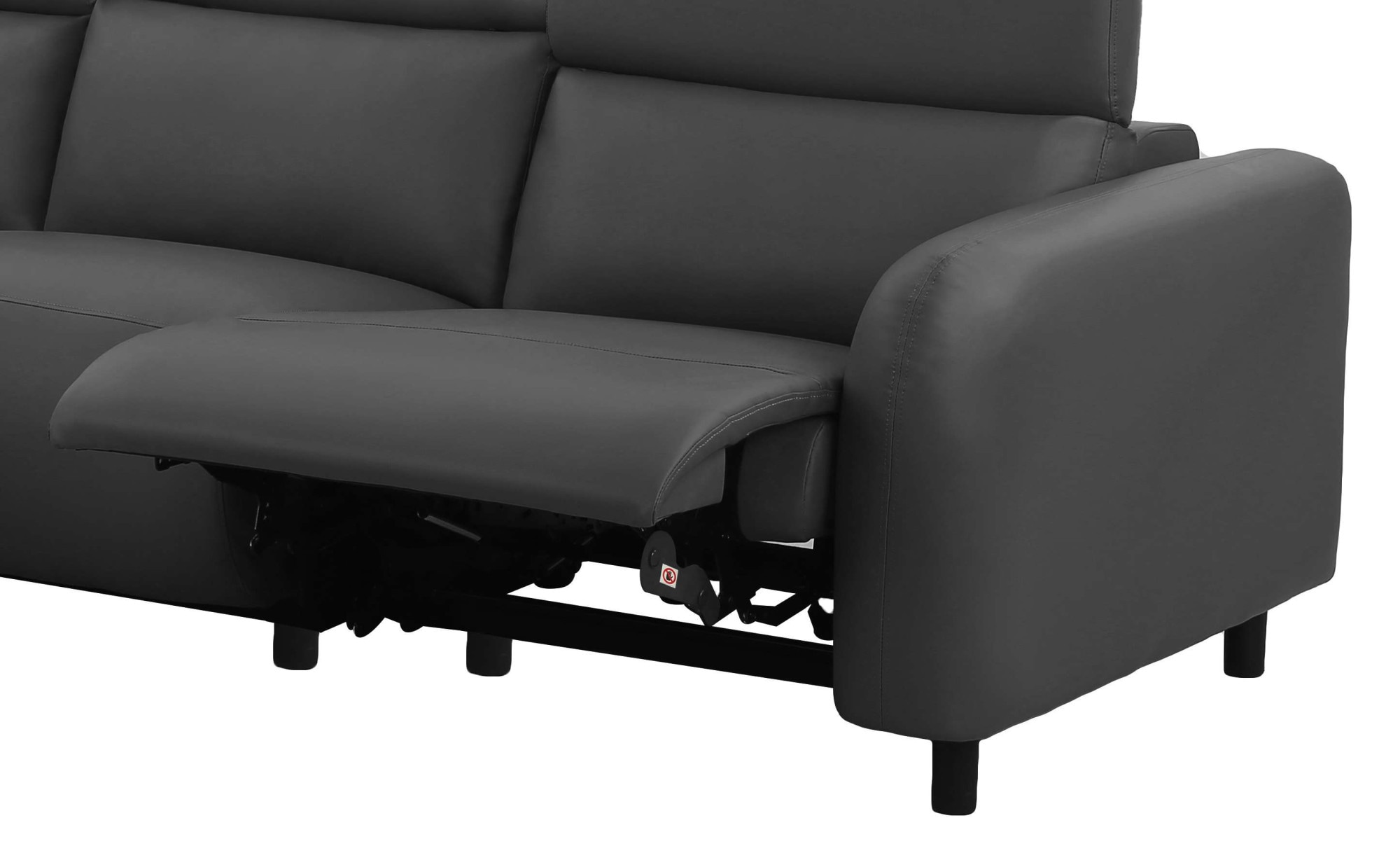 Home affaire Ecksofa »SKAANE Lederoptik, L-Form, 274 cm, manuelle u. elektrische Funktion,«, rundes Design, Kopfteilverstellung, Federkernpolsterung
