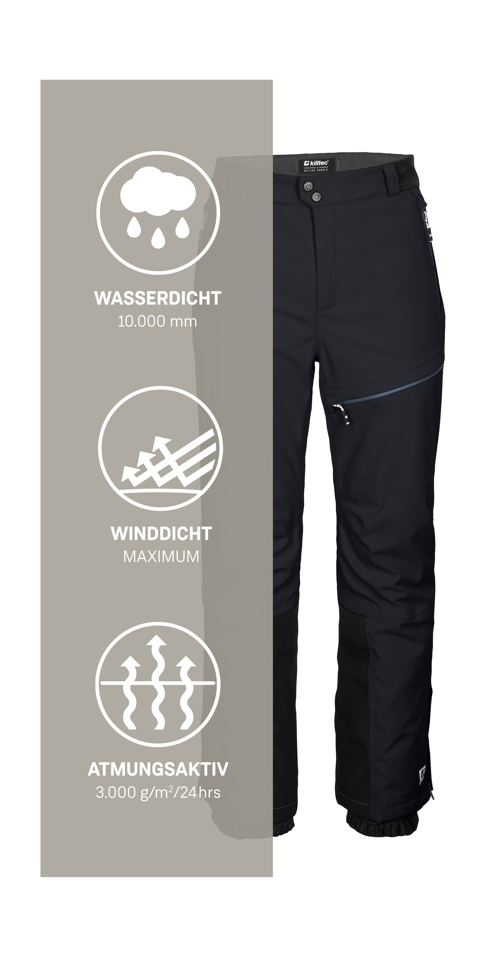 Killtec Skihose »KSW 279 MN SKI PNTS«  Wind- und wasserdichte Skihose, atmungsaktiv, mit Schneefang