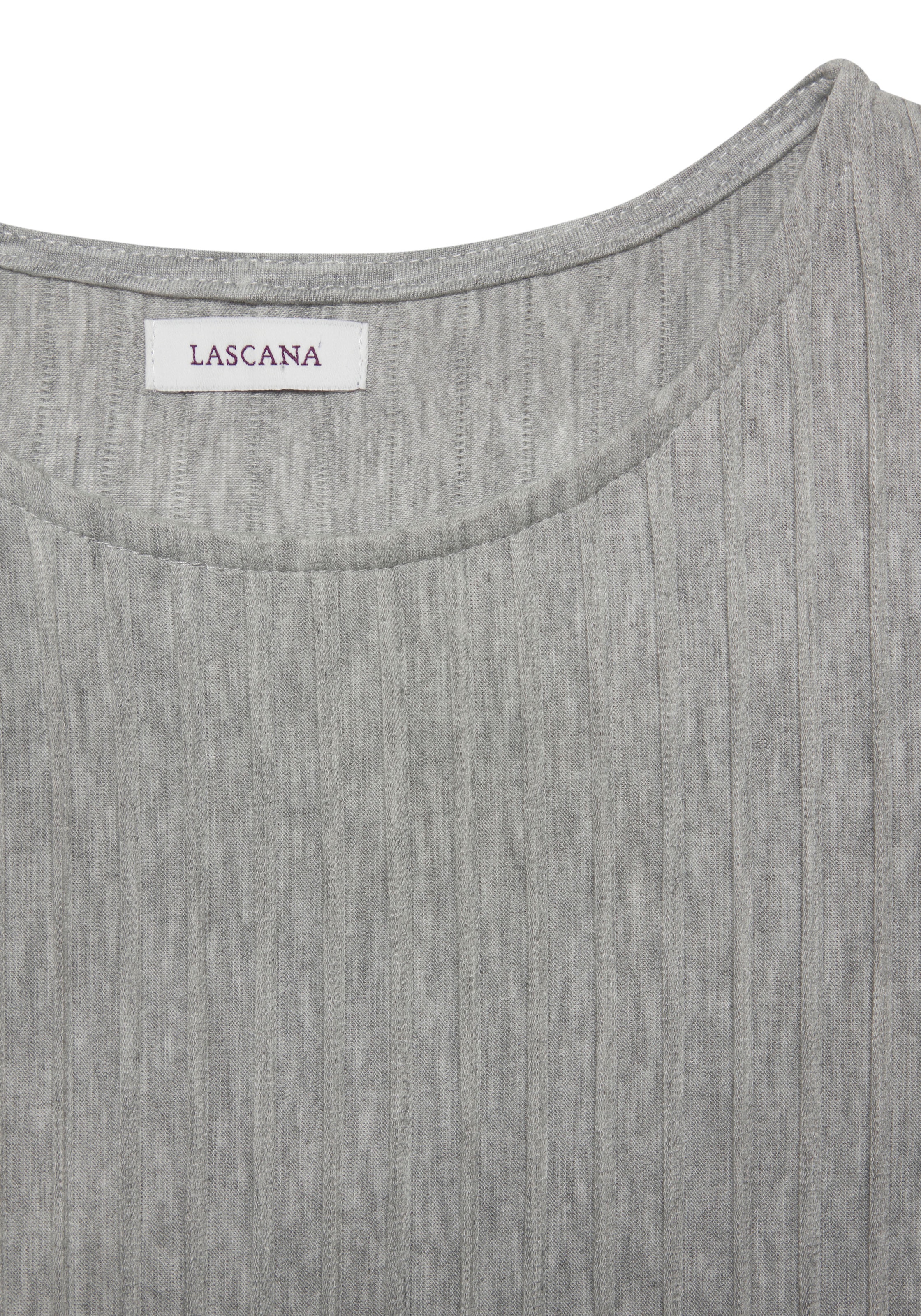 LASCANA Kurzarmshirt, mit Biesenstruktur, bügelfreies T-Shirt aus moderner Strukturware