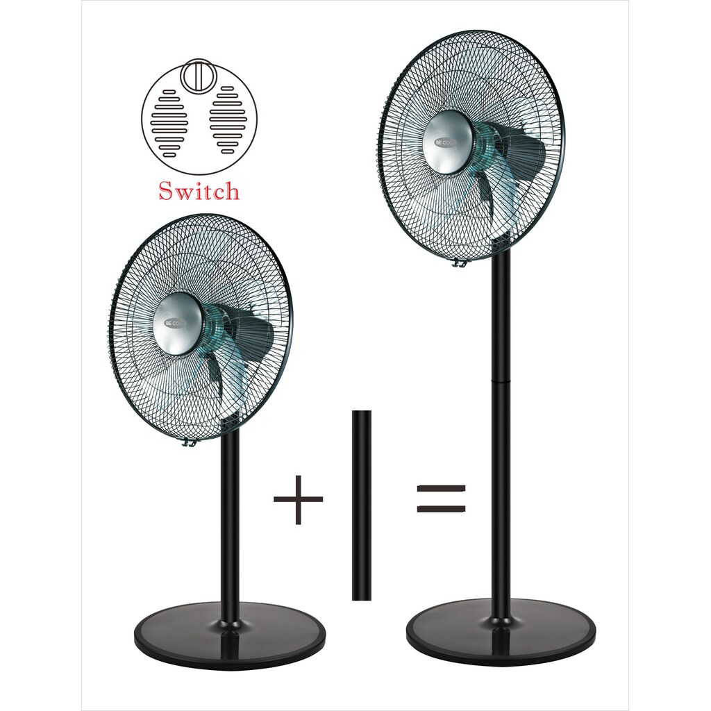 be cool Standventilator »BE COOL 2 in 1 Stand-und Tischventilator 40 cm«, 40 cm Durchmesser