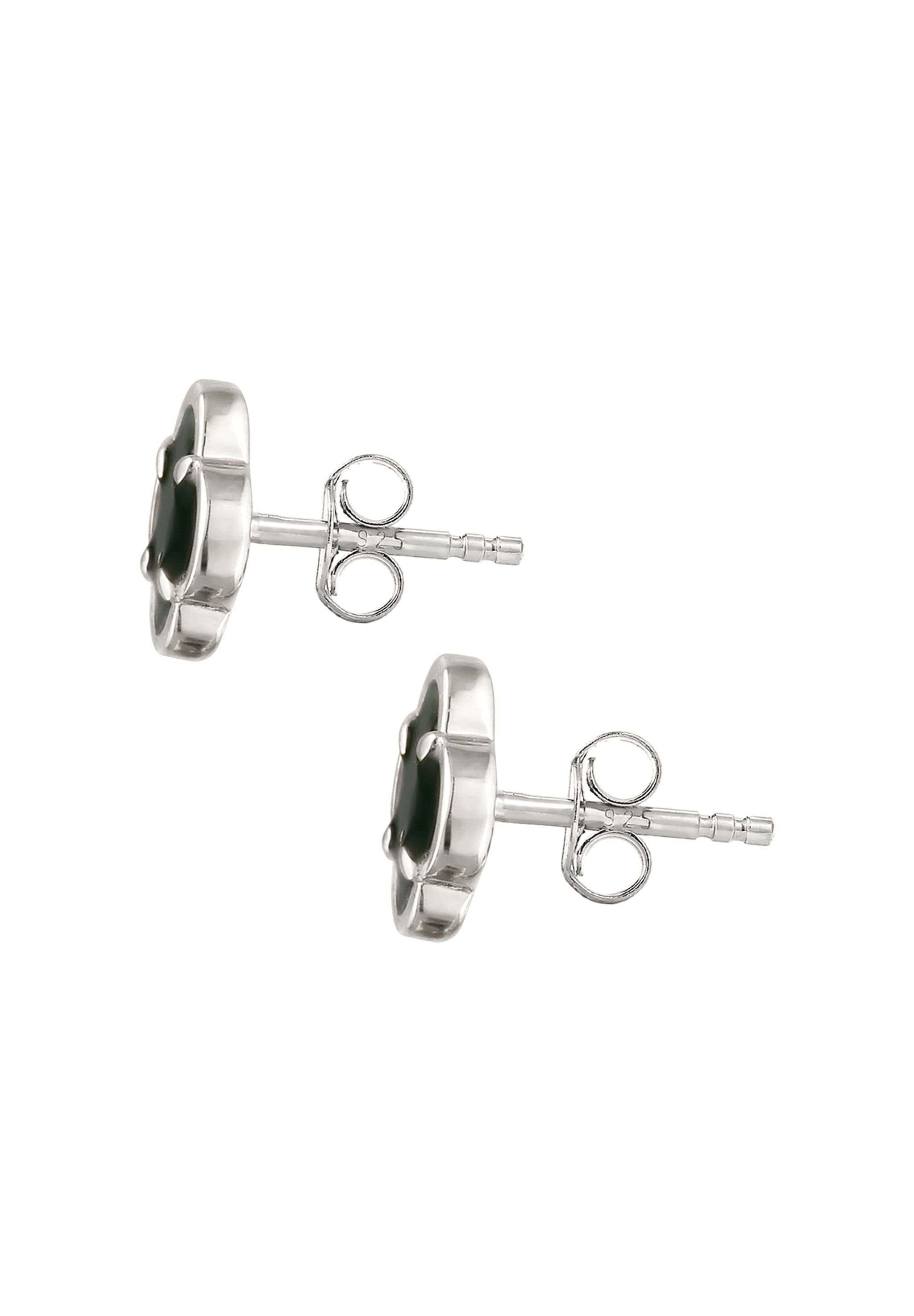 Kuzzoi Paar Ohrstecker »Ohrringe Ohrstecker Kleeblatt Emaille 925 Sterling Silber«