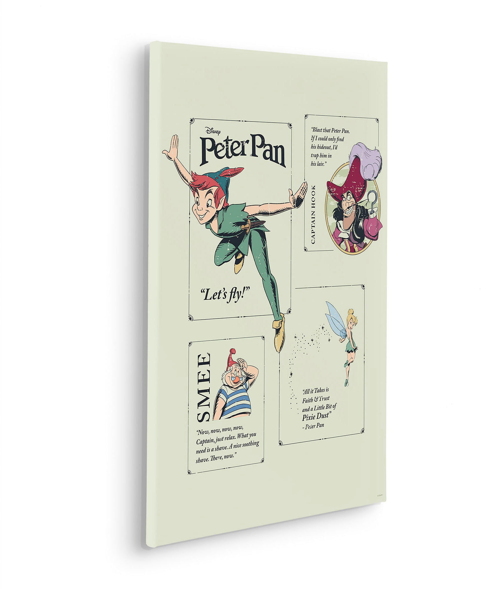 Komar Leinwandbild »Keilrahmenbild - Peter Pan Let´s Fly! - Größe 40 x 60 cm«, Disney, (1 St., 40 x 60 cm (Breite x Höhe)