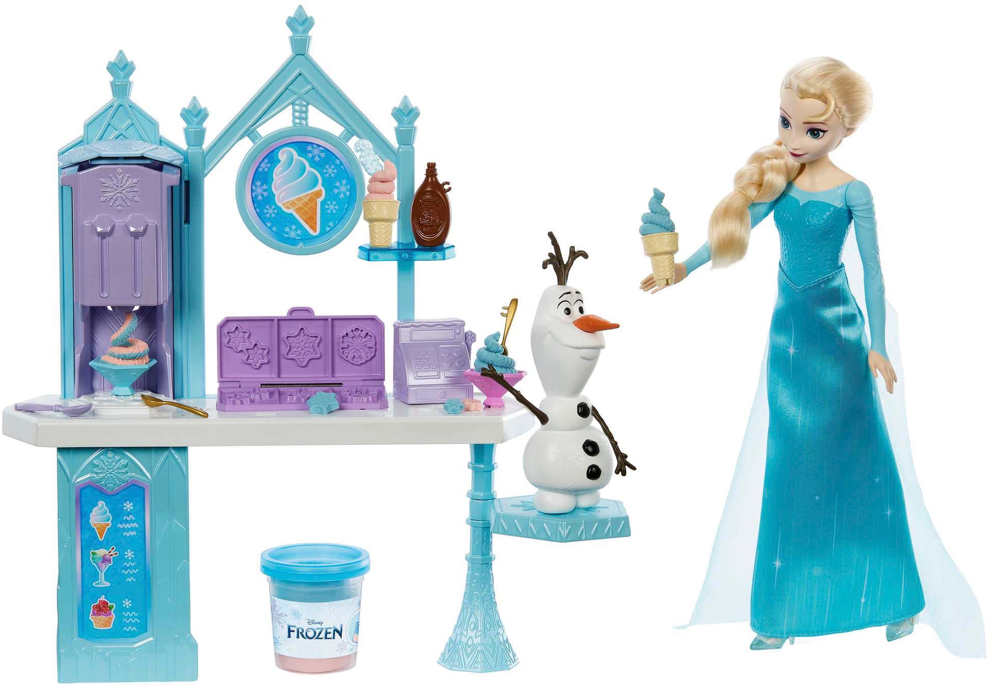 Mattel® Anziehpuppe »Disney Die Eiskönigin, Elsas und Olafs Eiscreme-Stand«