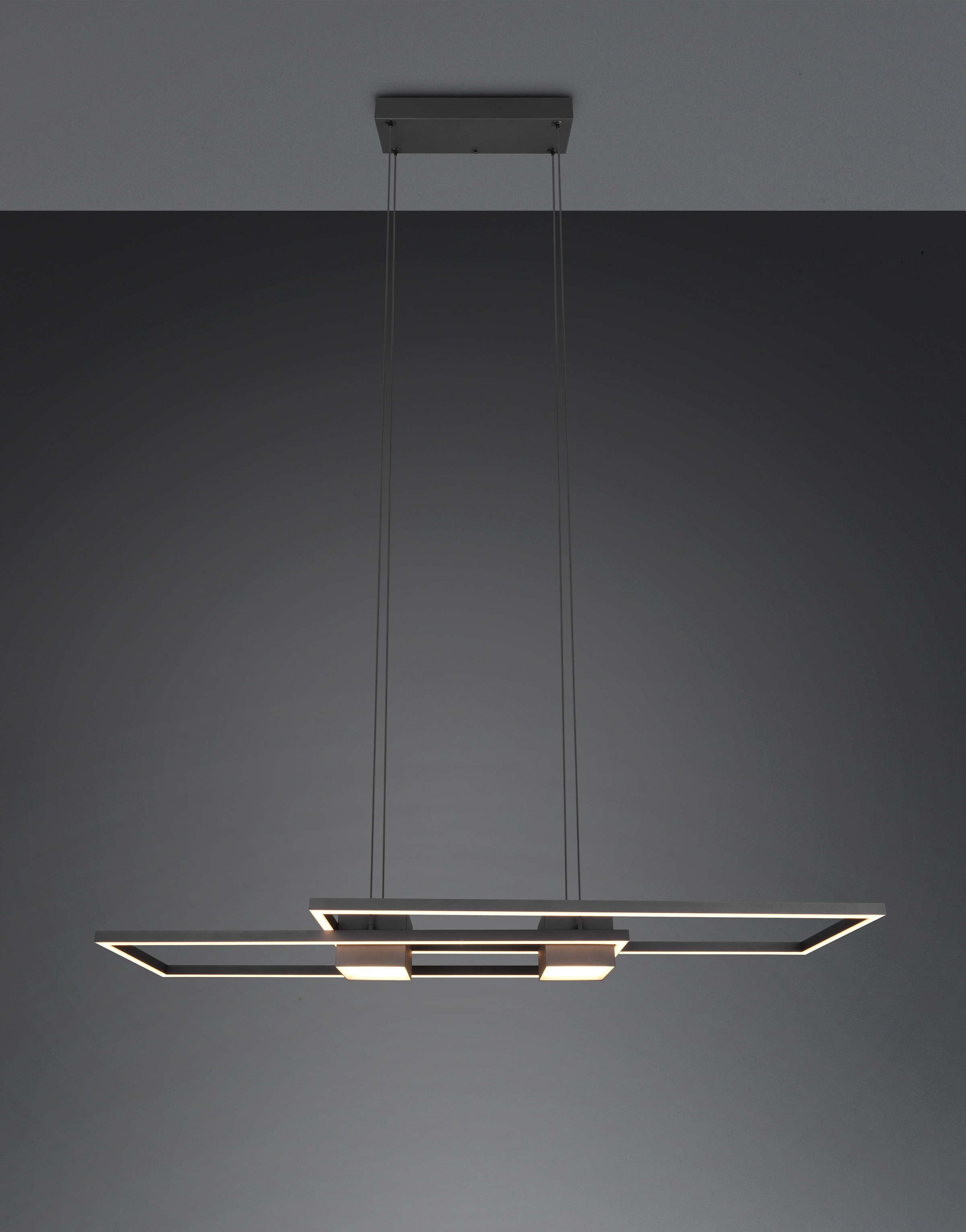 TRIO Leuchten LED Pendelleuchte »ALBANY, LED Hängelampe Wohnzimmer mit Fernbedienung, dimmbar, CCT« LED-Board 1 Stk. warmweiß - kaltweiß Lichtfarbe einstellbar, Memoryfunktion, Nachtlicht, up-and-down Licht