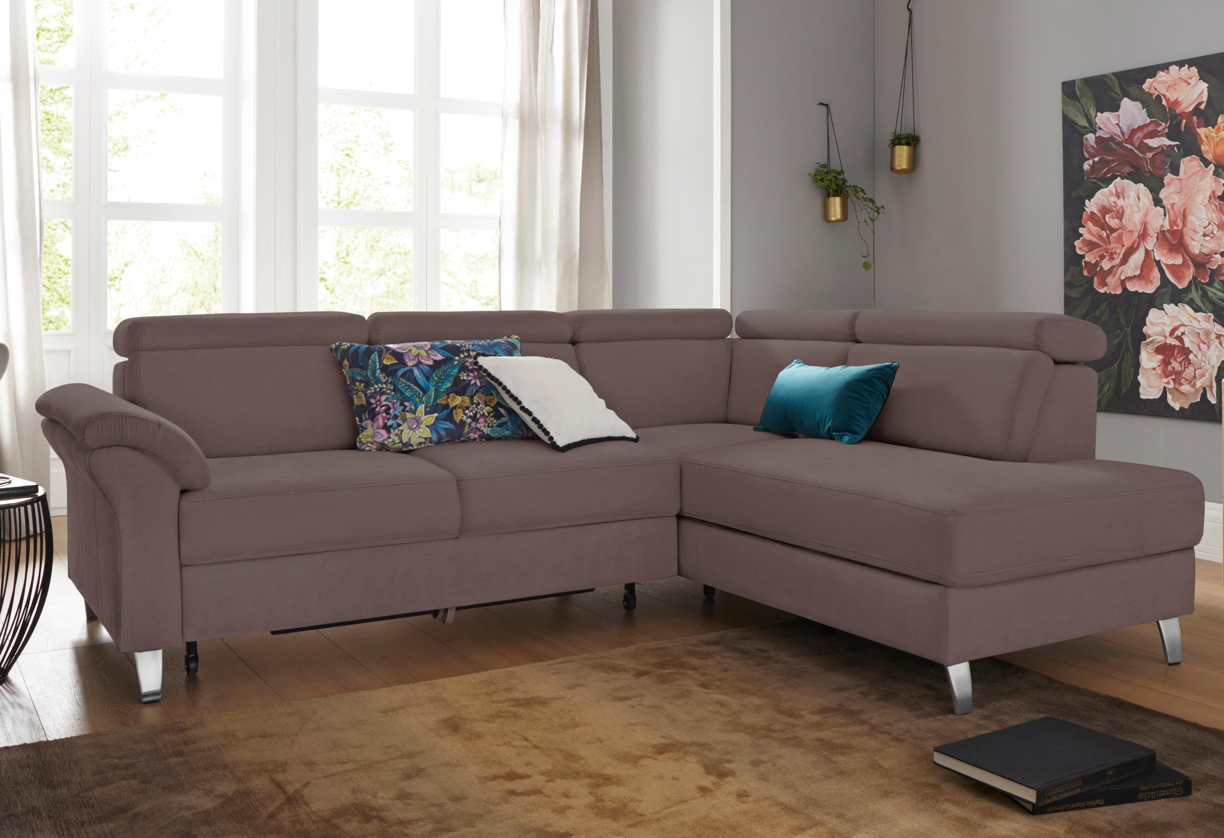 sit&more Ecksofa, inklusive Kopfteilverstellung, wahlweise mit Bettfunktion und Bettkasten