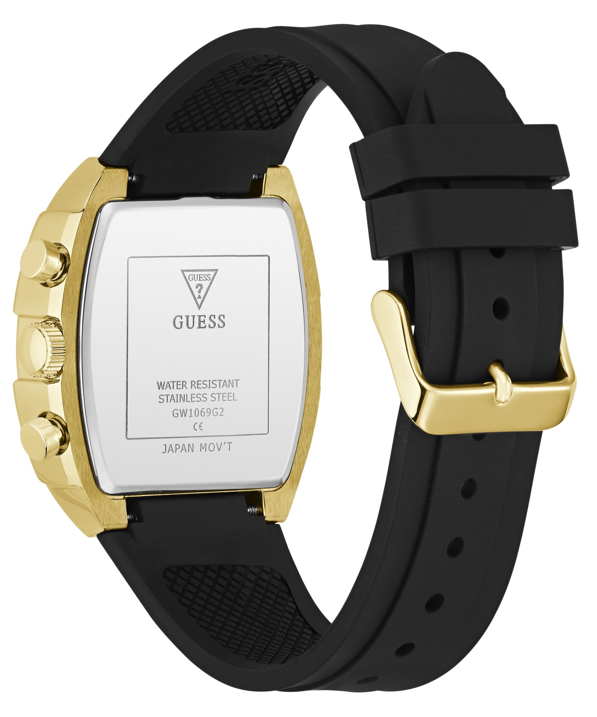 Guess Multifunktionsuhr »PHOENIX QUANTUM« Quarzuhr, Armbanduhr, Herrenuhr, Silikonarmband, analog, Wochentag