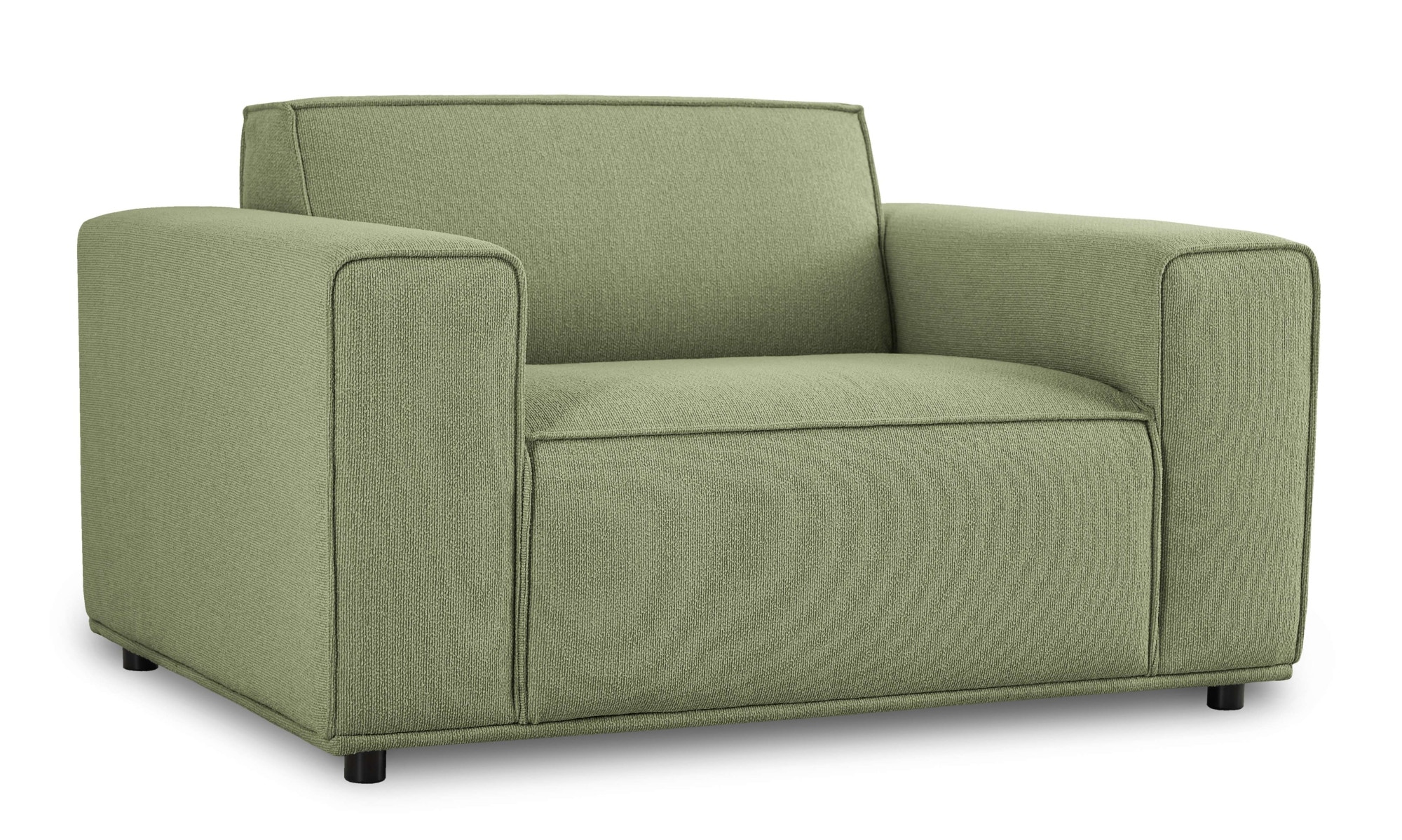 Home affaire Loveseat »Avelin, 1.5 Sitzer, 140 cm, Chenille, Struktur-Boucle«, mit Wellenunterfederung, Kedernaht, bodentief, Skandi-Design