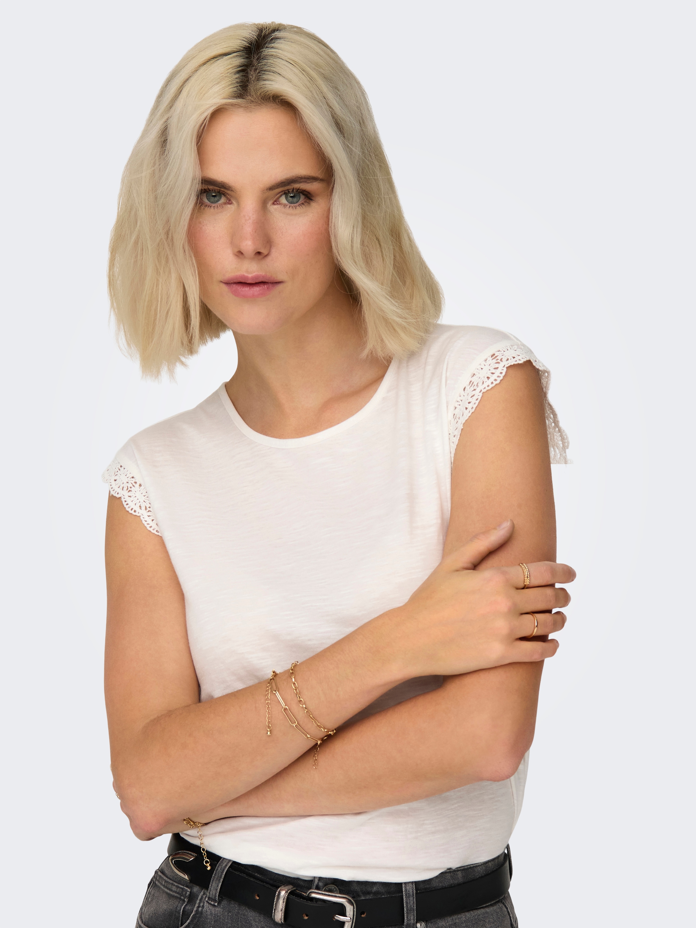 JDY Shirttop »JDYSALVA LIFE S/L CROCHET TOP JRS«