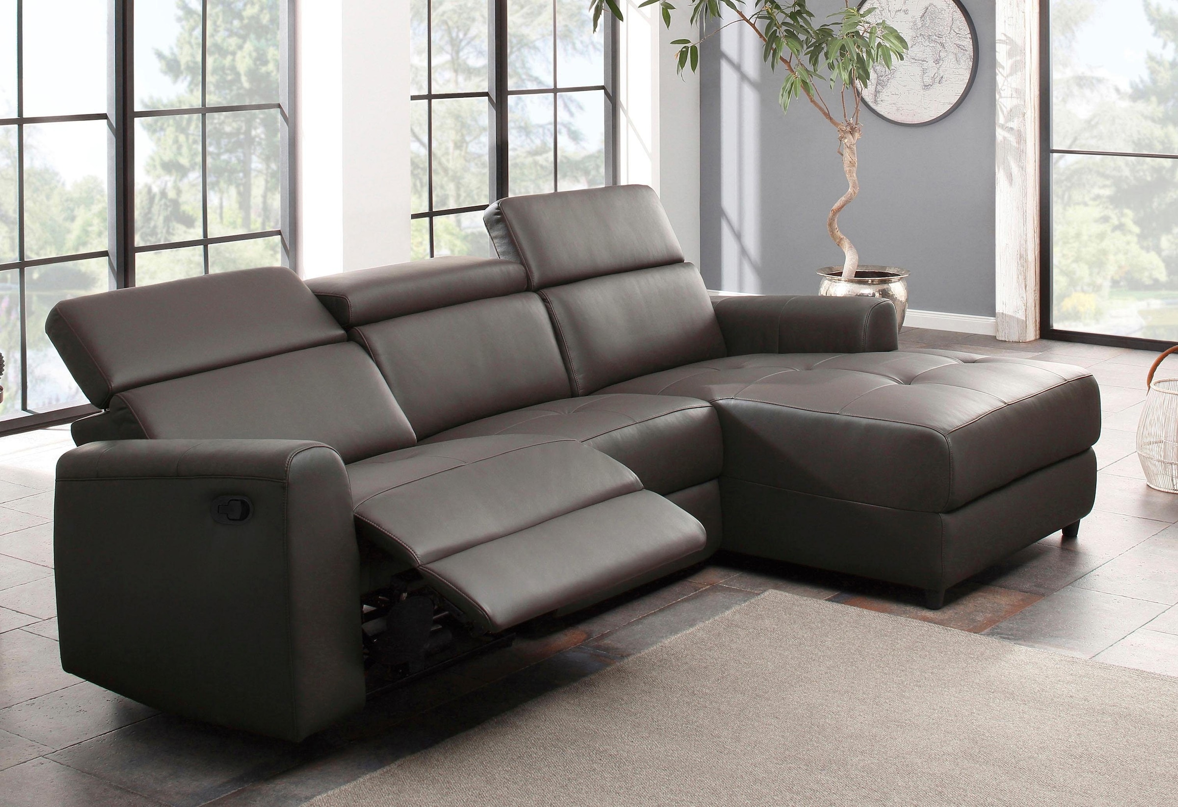 Home affaire Ecksofa »Sentrano, L-Form,«, 275 cm, man. o. elektr. Relaxfunktion und USB/Kopfverstellung