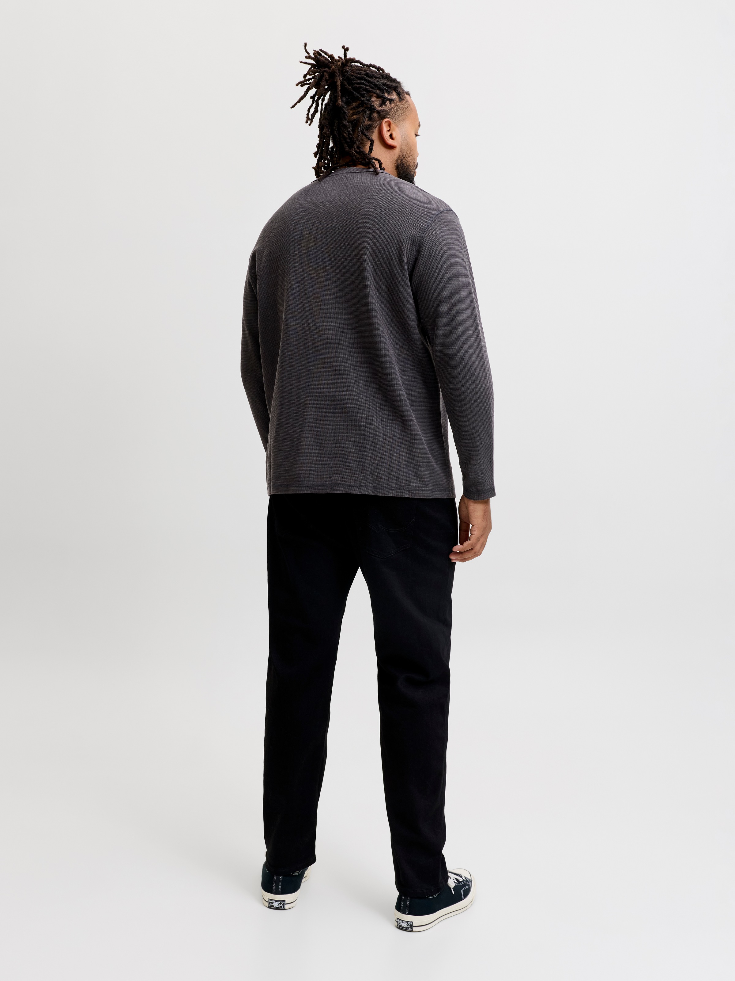 Jack & Jones PlusSize Langarmshirt »JPRBLUAARON LS HENLEY TEE PLS« Baumwollmischung, regular fit