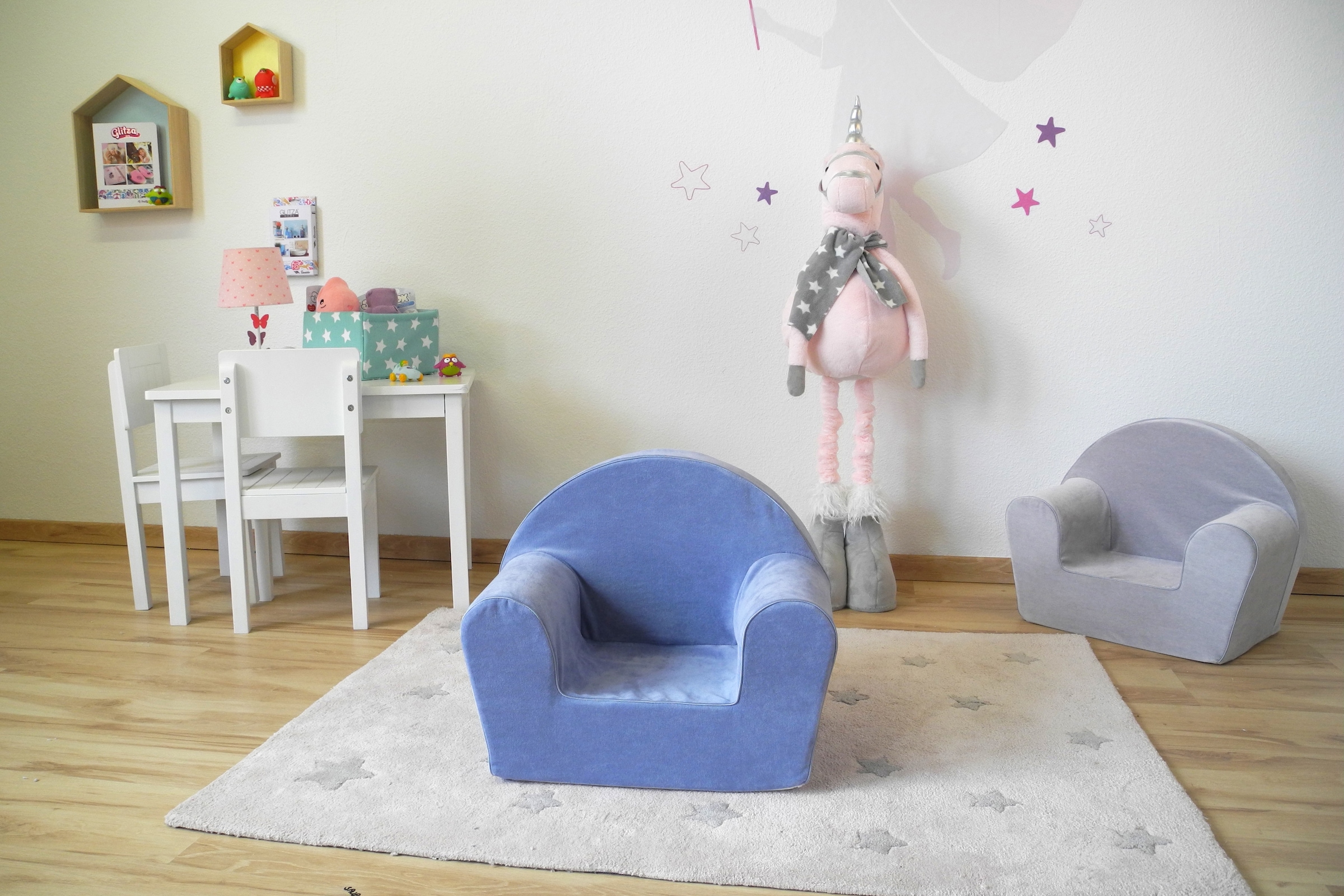 Knorrtoys® Sessel »Soft Blue«, für Kinder; Made in Europe