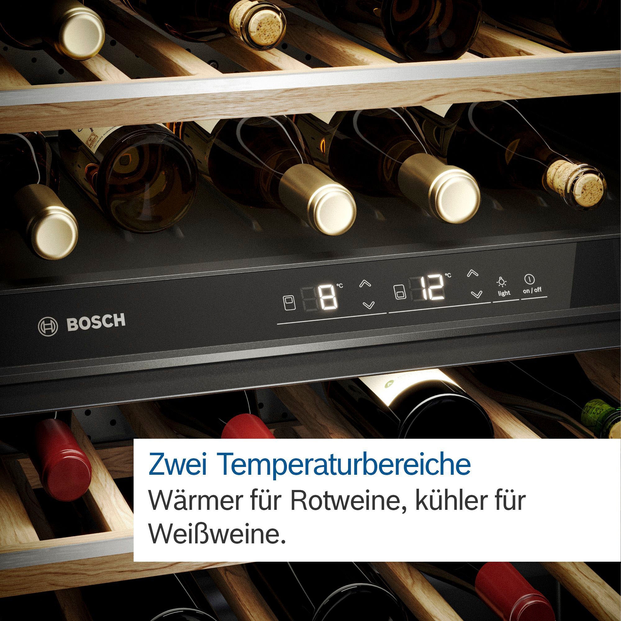 BOSCH Weinkühlschrank »KWK36ABGA«, für 199 Standardflaschen á 075l