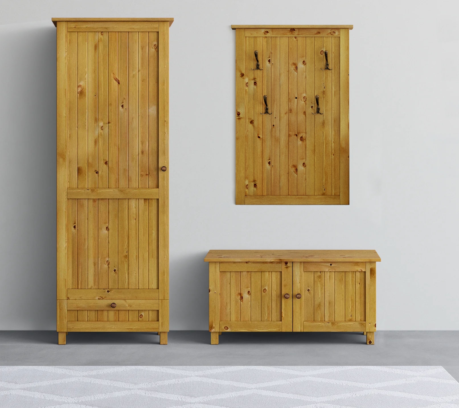 Home affaire Schuhschrank »Juventus« 1 Stk. tlg. aus massiver Kiefer, Breite  67cm , Höhe 180 cm