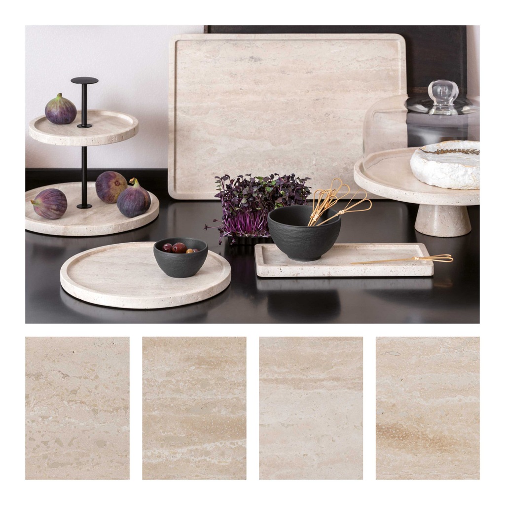 Villeroy & Boch Servierplatte »Etagere Manufacture Travertine ø 24,5 cm beige«