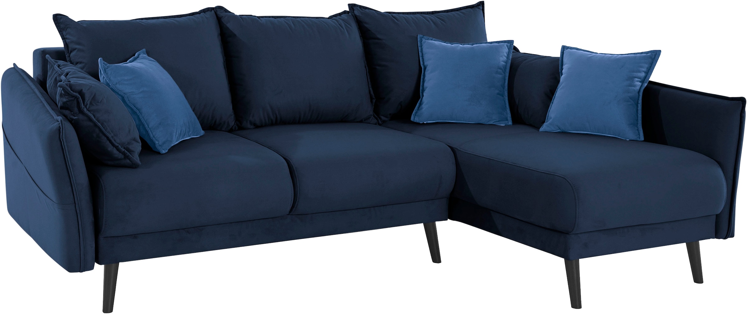 Home affaire Ecksofa »Asra L-Form, B: 240 cm« Bettfunktion, Bettkasten, Taschen & 3 Zierkissen, Federkern