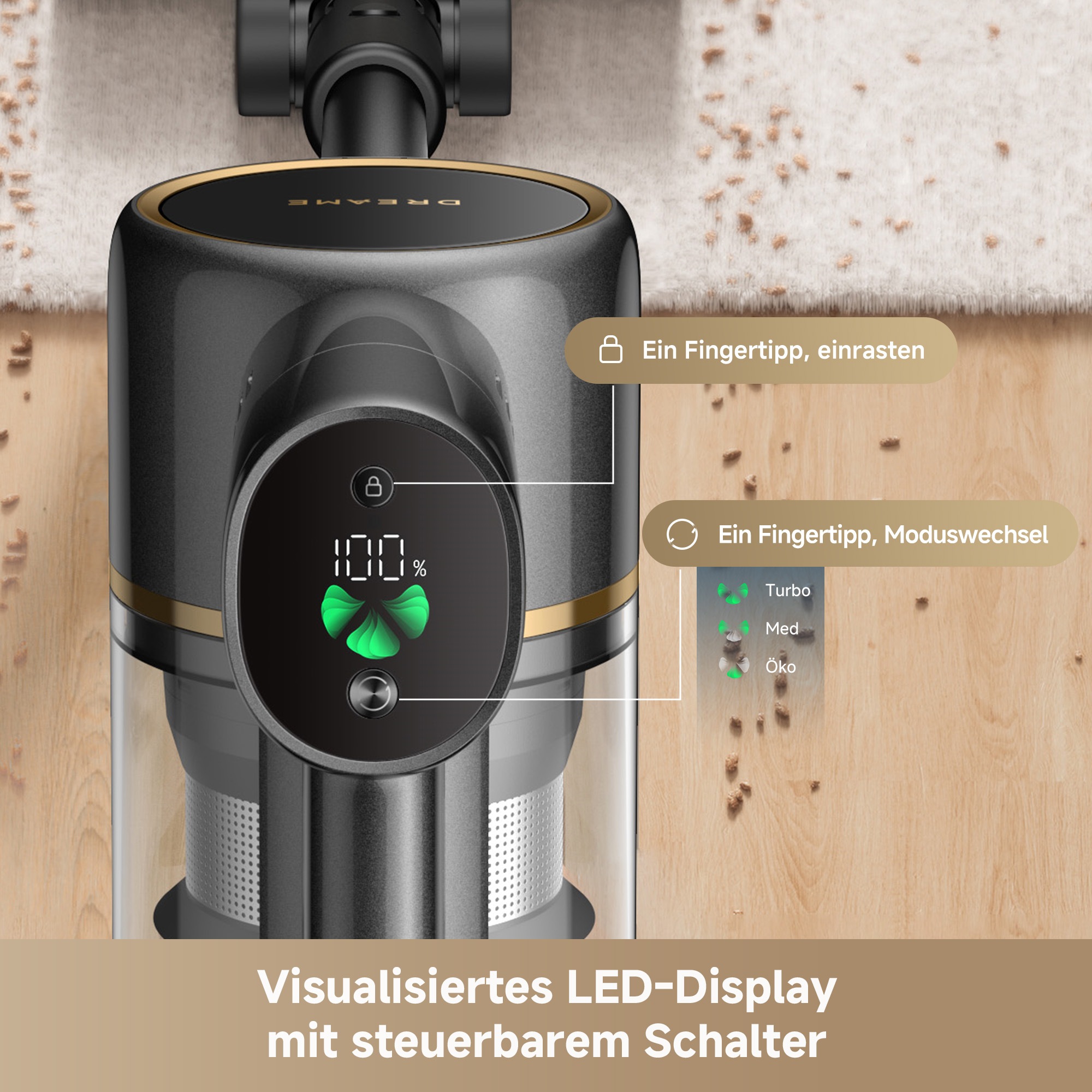 Dreame Akku-Stielstaubsauger »R20 SE« 150 AW, beleuchtete Multibürste, HEPA-Filter