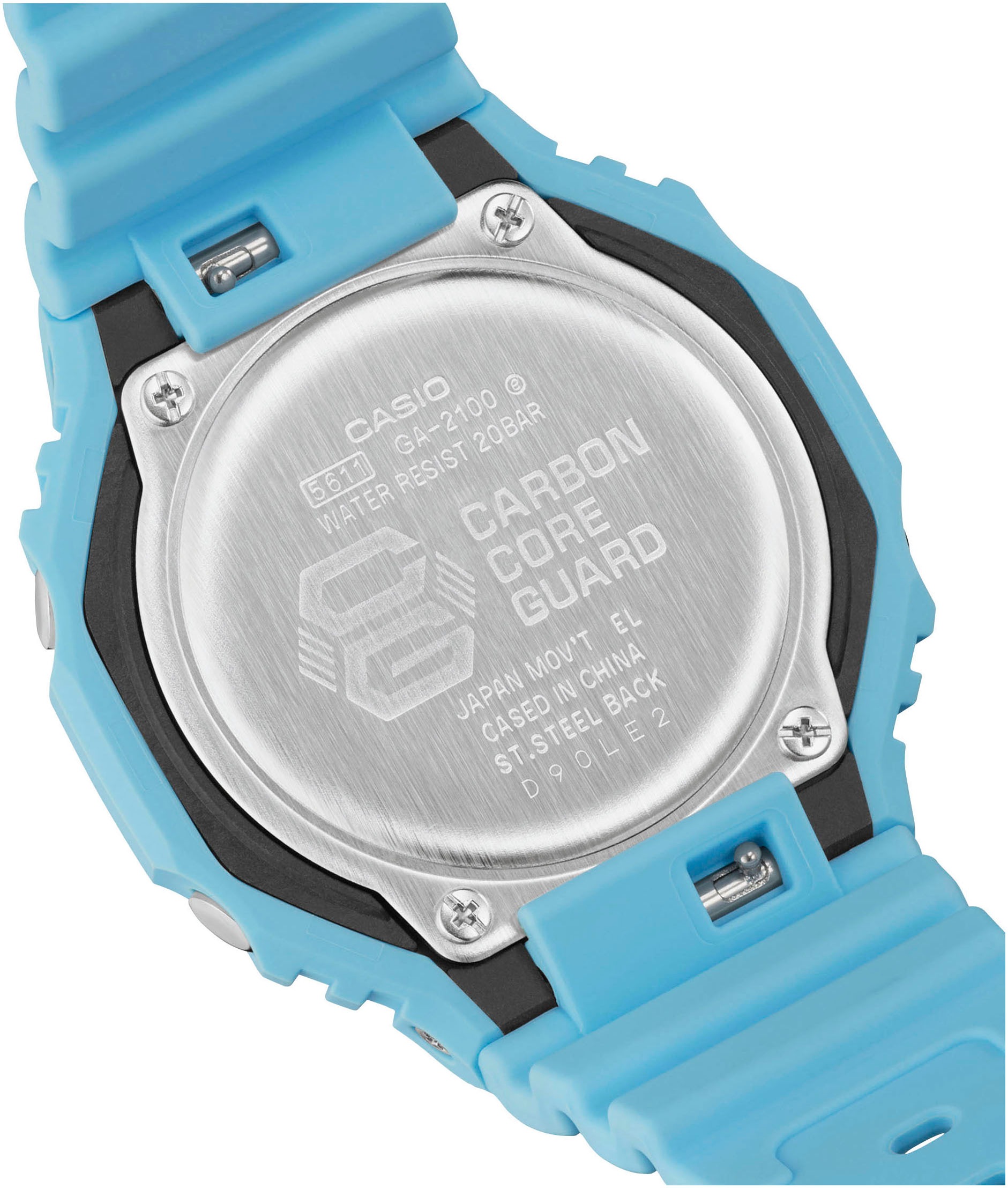 CASIO G-SHOCK Chronograph, Quarzuhr,Armbanduhr,Herrenuhr,digital, bis 20bar wasserd.Resinbarmband