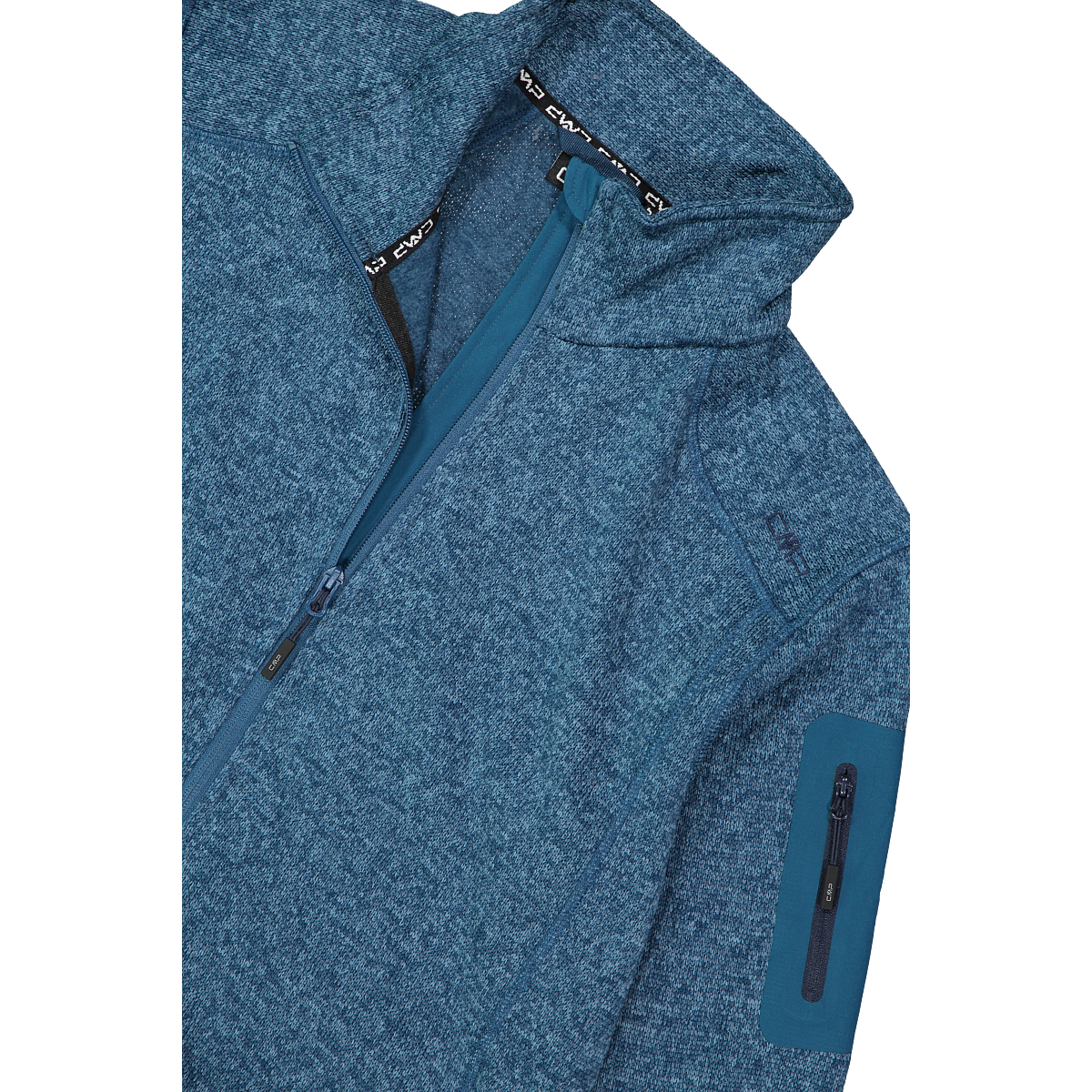 CMP Strickfleecejacke »MAN JACKET« ohne Kapuze atmungsaktiv, schnell trocknend, wärmend, Übergangsjacke