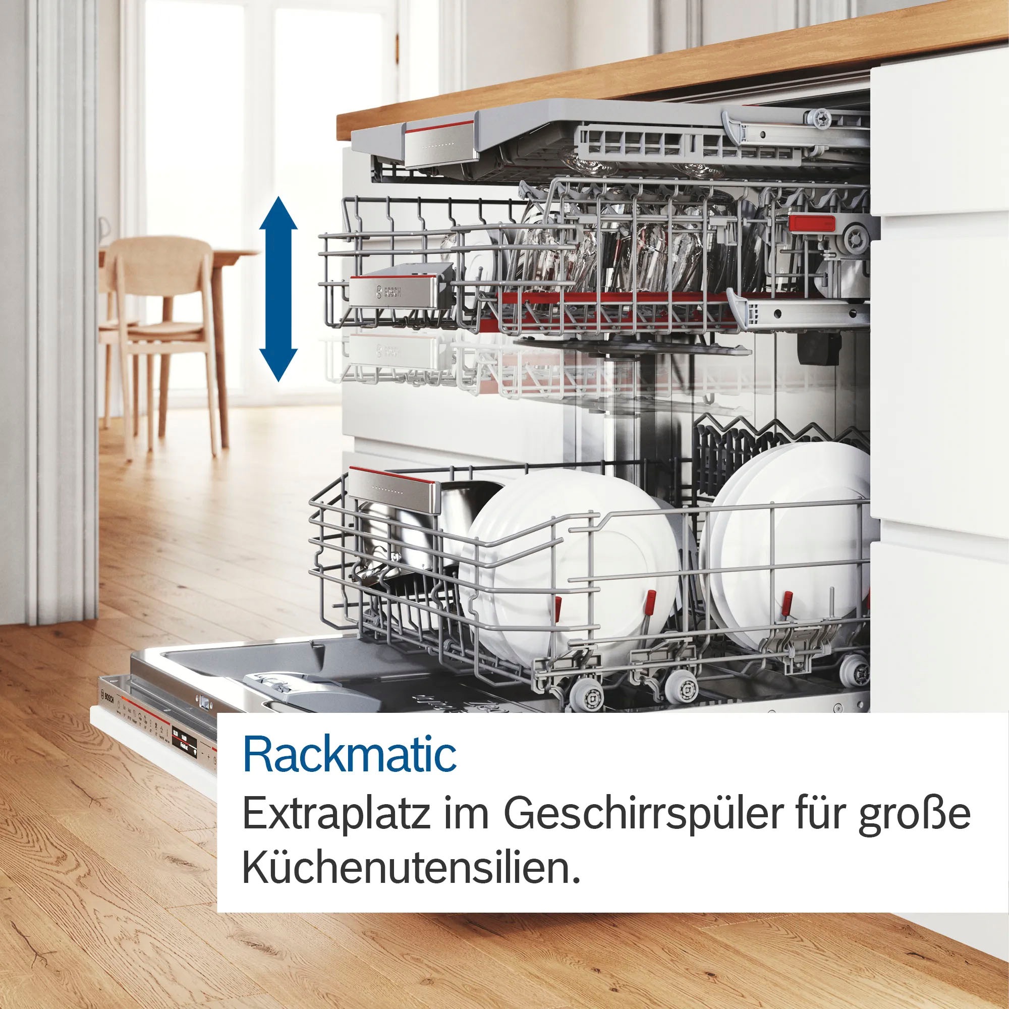 BOSCH vollintegrierbarer Geschirrspüler Serie 6 »SBD6ECX00E«, 14 Maßgedecke