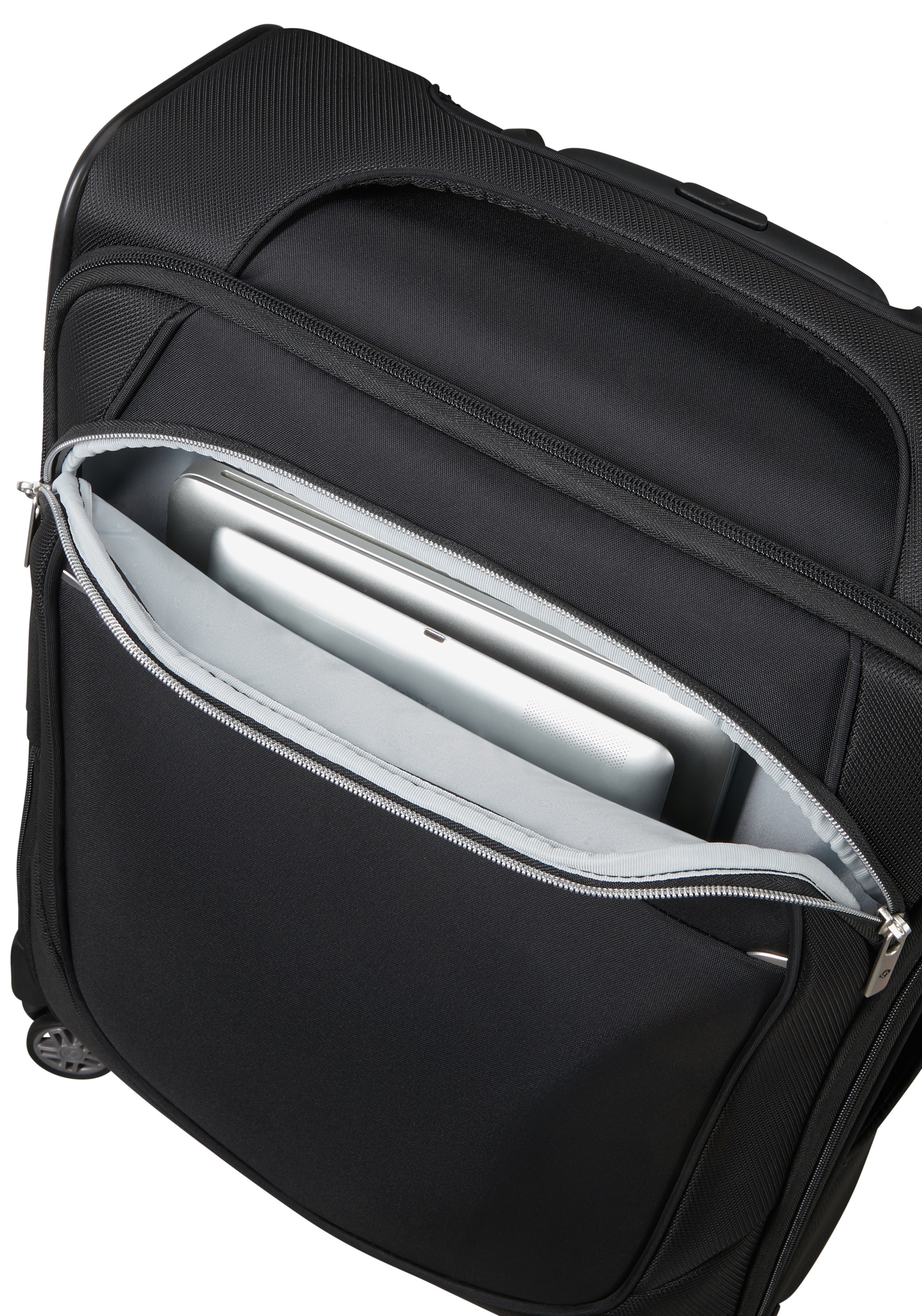 Samsonite Weichgepäck-Trolley »RE-LITE, verschiedene Größen und Farben«, (Set, 2 St., mit 2 Packwürfeln), 4 Rollen, Reisekoffer TSA-Schloss Stickerbogen Volumenerweiterung Laptopfach