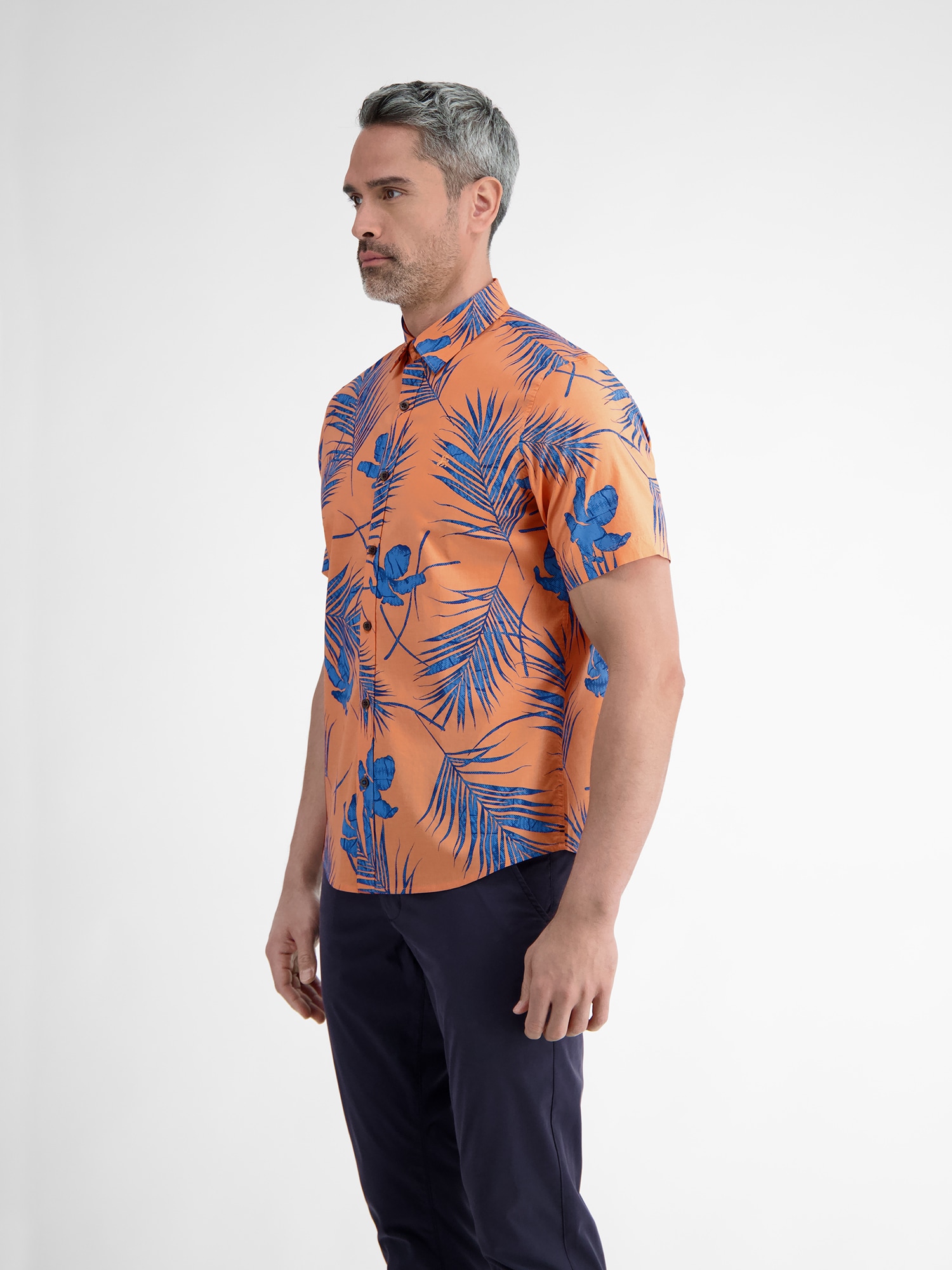 LERROS Kurzarmhemd »LERROS Kurzärmeliges Herrenhemd, Hawaiian-Style«