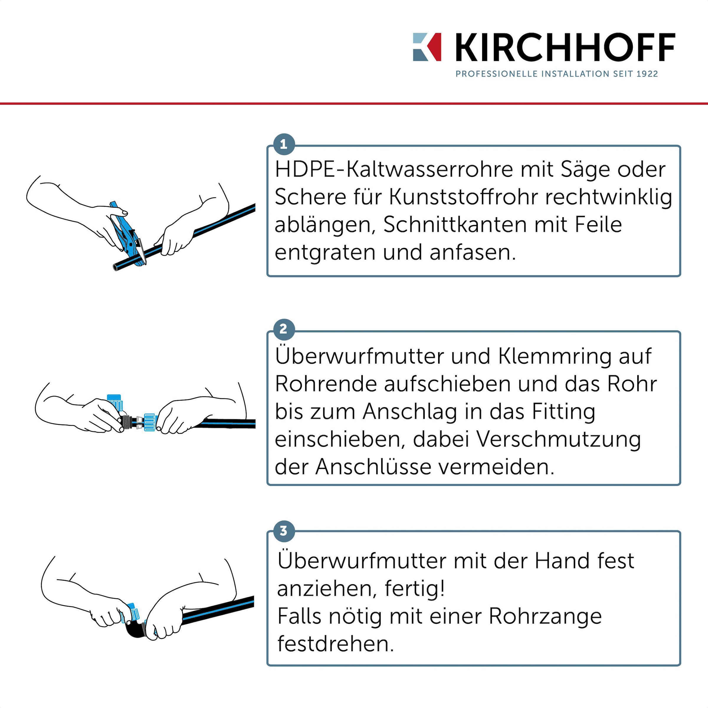 Kirchhoff Bewässerungsschlauch, Wasserleitung, Sprinklersystem 20 mm x 25 m