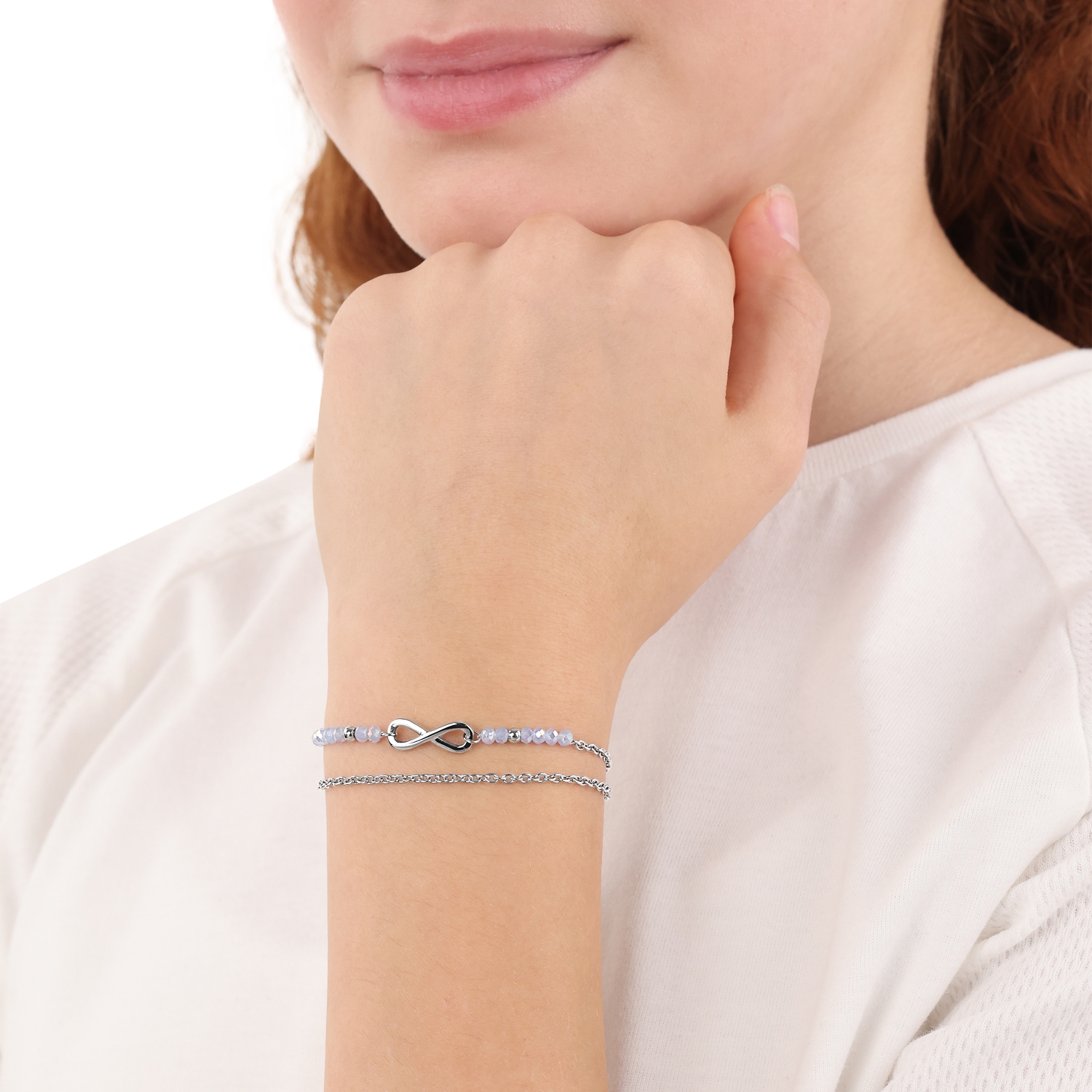 s.Oliver Armband »Infinity/Unendlichkeitsschleife« mit Glasstein