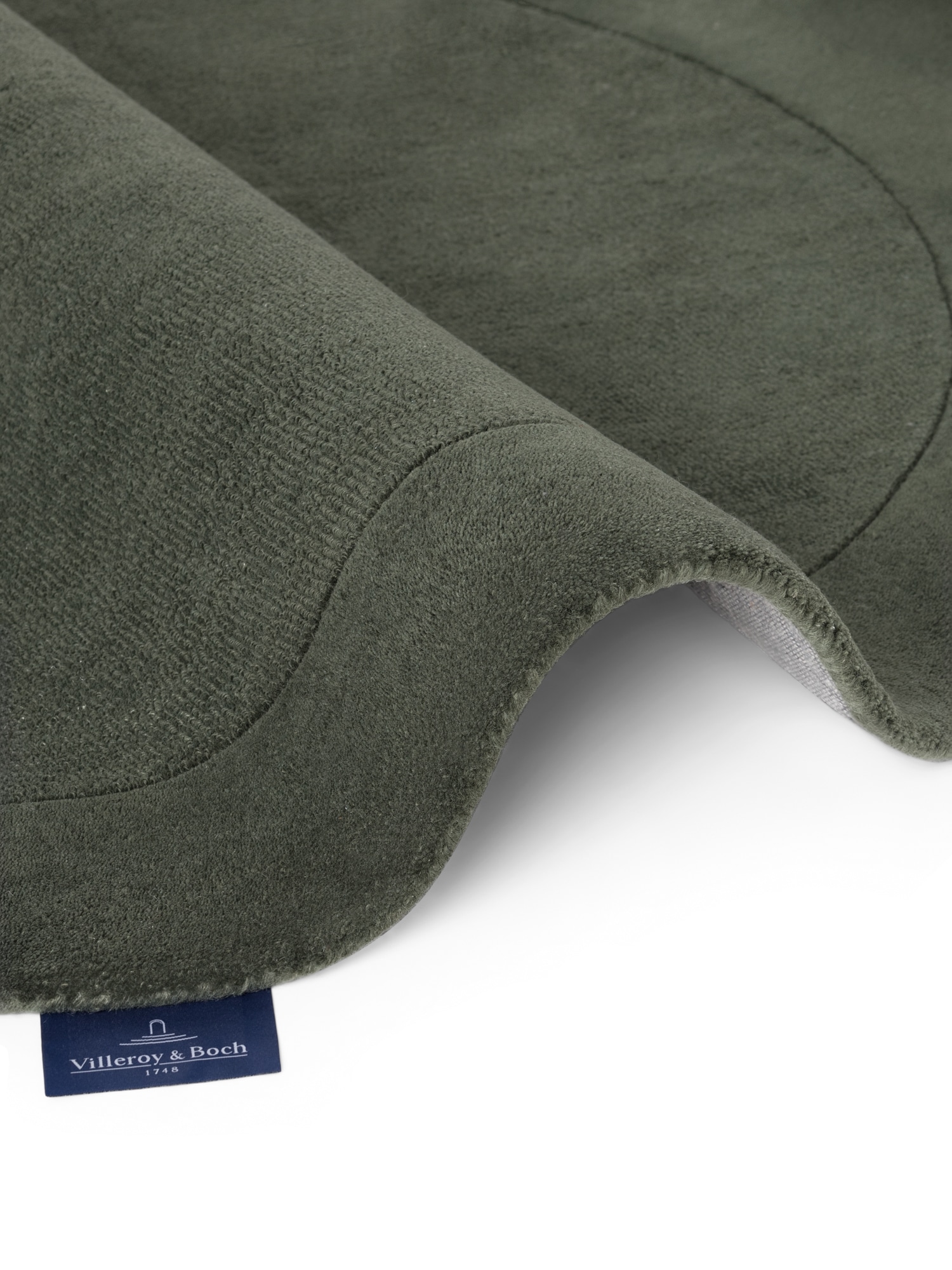 Villeroy & Boch Teppich »Wollteppich Kivi« rechteckig 17 mm Höhe Handgewebt, Wolle, Bordüre, Einfarbig, Läufer, Wohnzimmer, Organisch