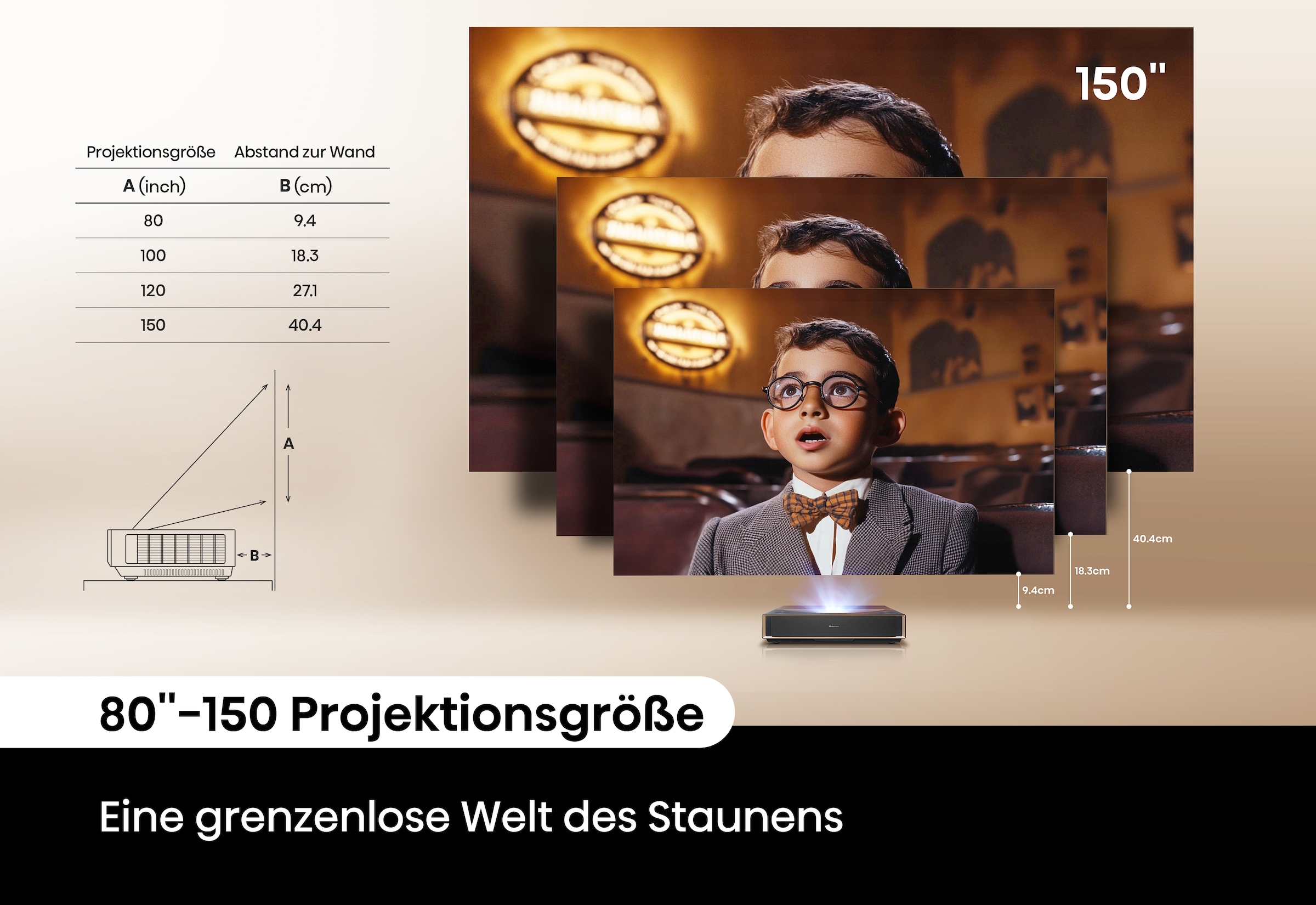 Hisense Kurzdinstanzprojektor »PT1«, (3000:1)