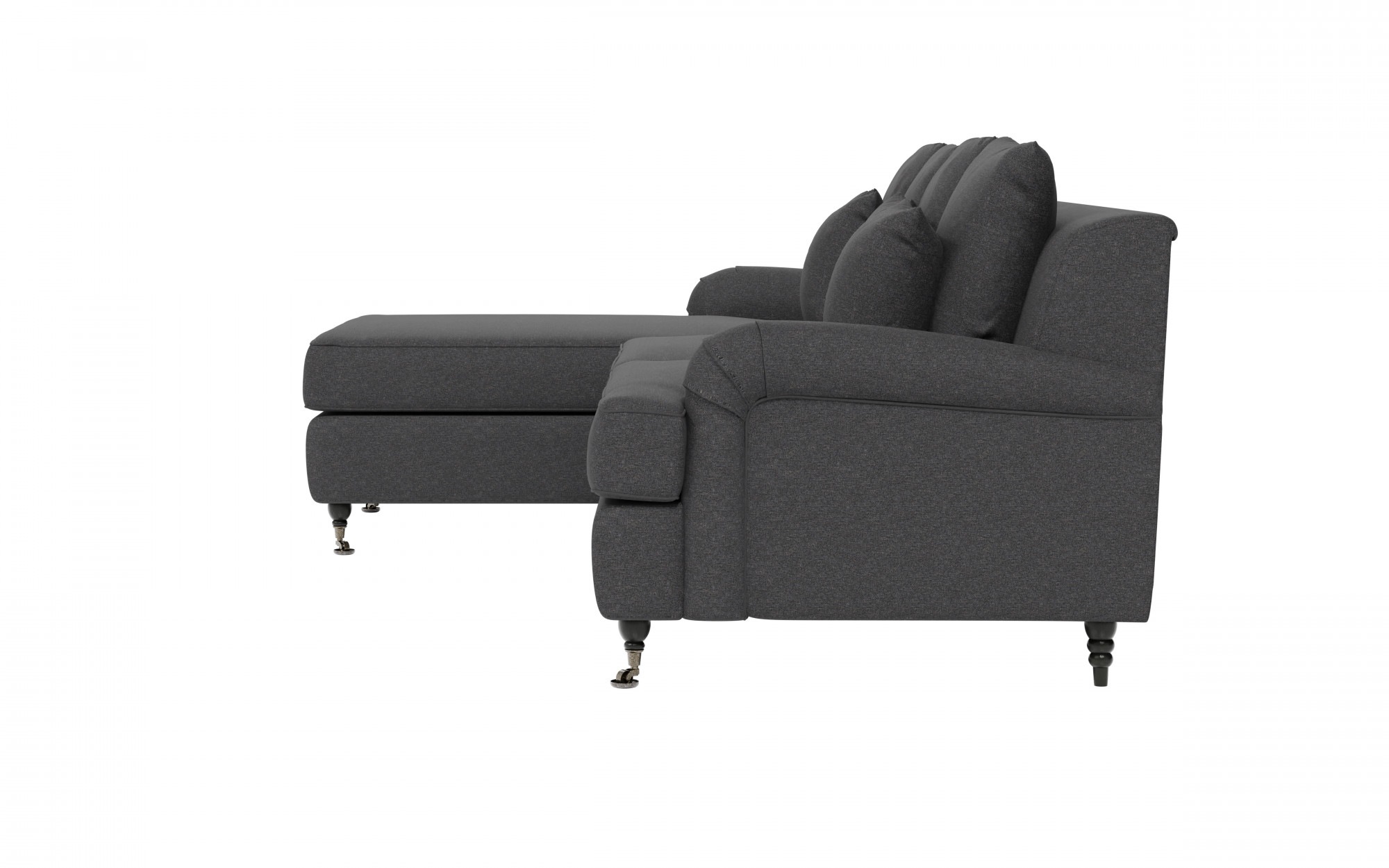 Guido Maria Kretschmer Home&Living Ecksofa »NORIN L-Form«, zwei Fußarten: vorne - Rollen, hinten - Holzfüße