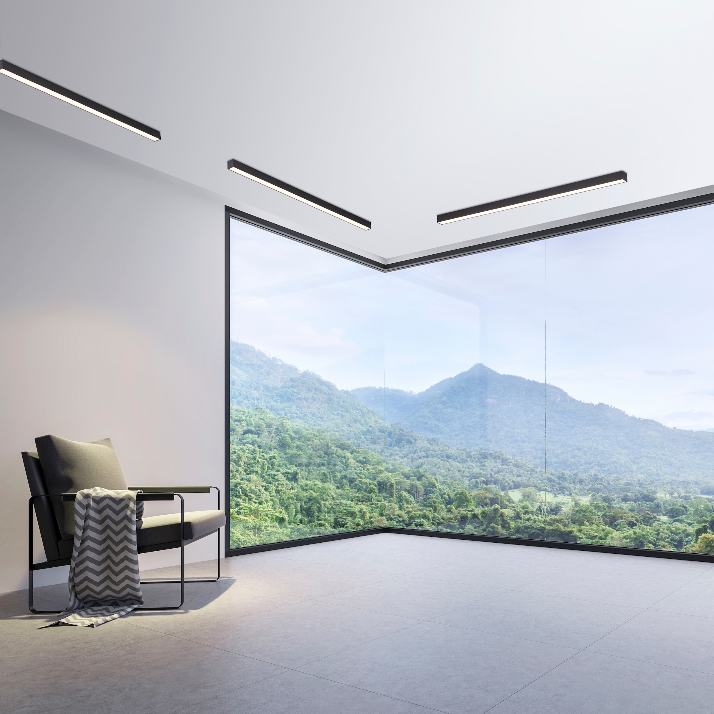 Neuhaus PURE LED Deckenleuchte »PURE Lines Straight« LED-Board 1 Stk. warmweiß - kaltweiß Dimmbar über Fernbedienung, CCT, Memoryfunktion