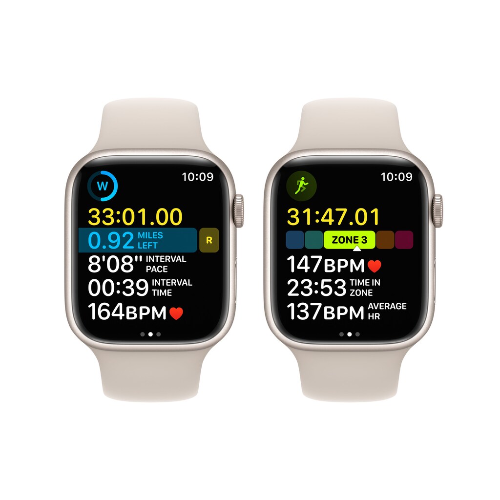 Apple Smartwatch »Series 8, GPS, Aluminium-Gehäuse, 45 mm mit Sportarmband«, (Watch OS)