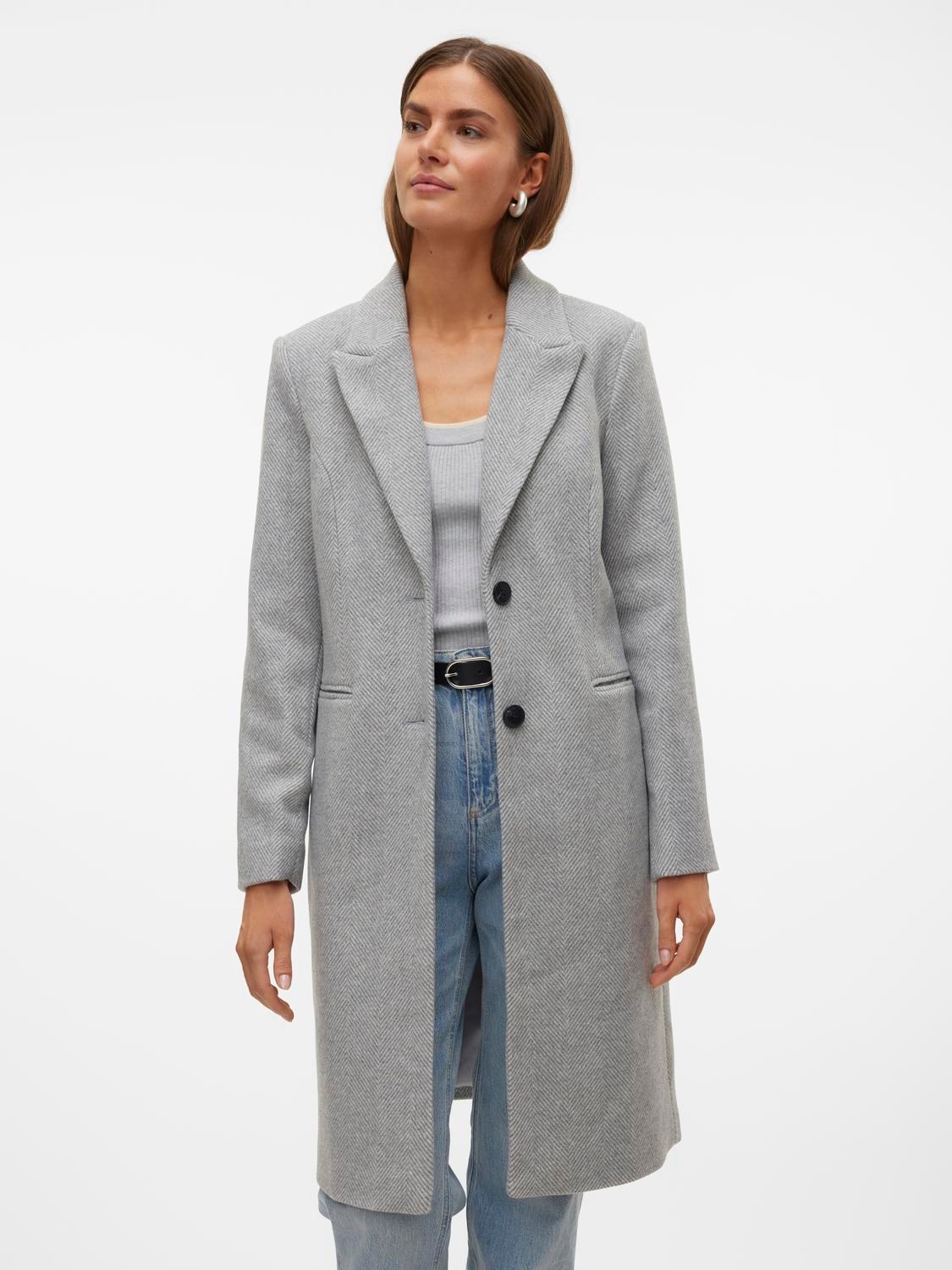 Vero Moda Langmantel »VMBLAZA HERINGBONE LONG WOOL COAT GA BOO«