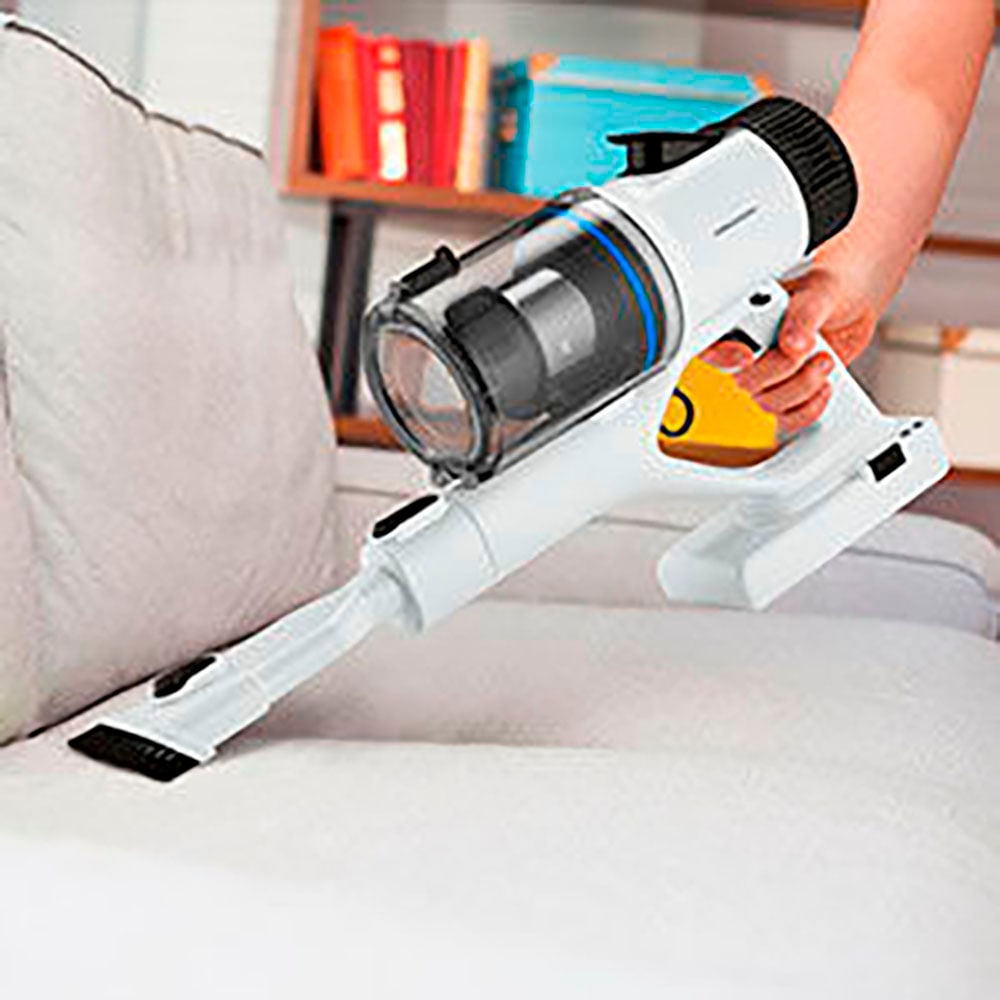 Medion® Akku-Stielstaubsauger »P350 W (MD 12049), beutellose Zyklon-Technologie, 24 kPa Saugleistung«, HEPA 13 Filter, LED-Touch-Display, Staubsensor, integriertes Zubehör