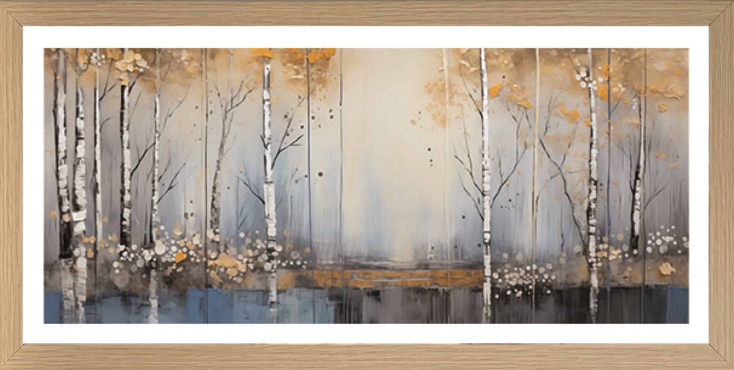 Bönninghoff Bild mit Rahmen, Baumbilder-Bäume-Landschaft-Wald-Waldbilder-Natur-Abstrakte-Abstrakt, (1 St.)