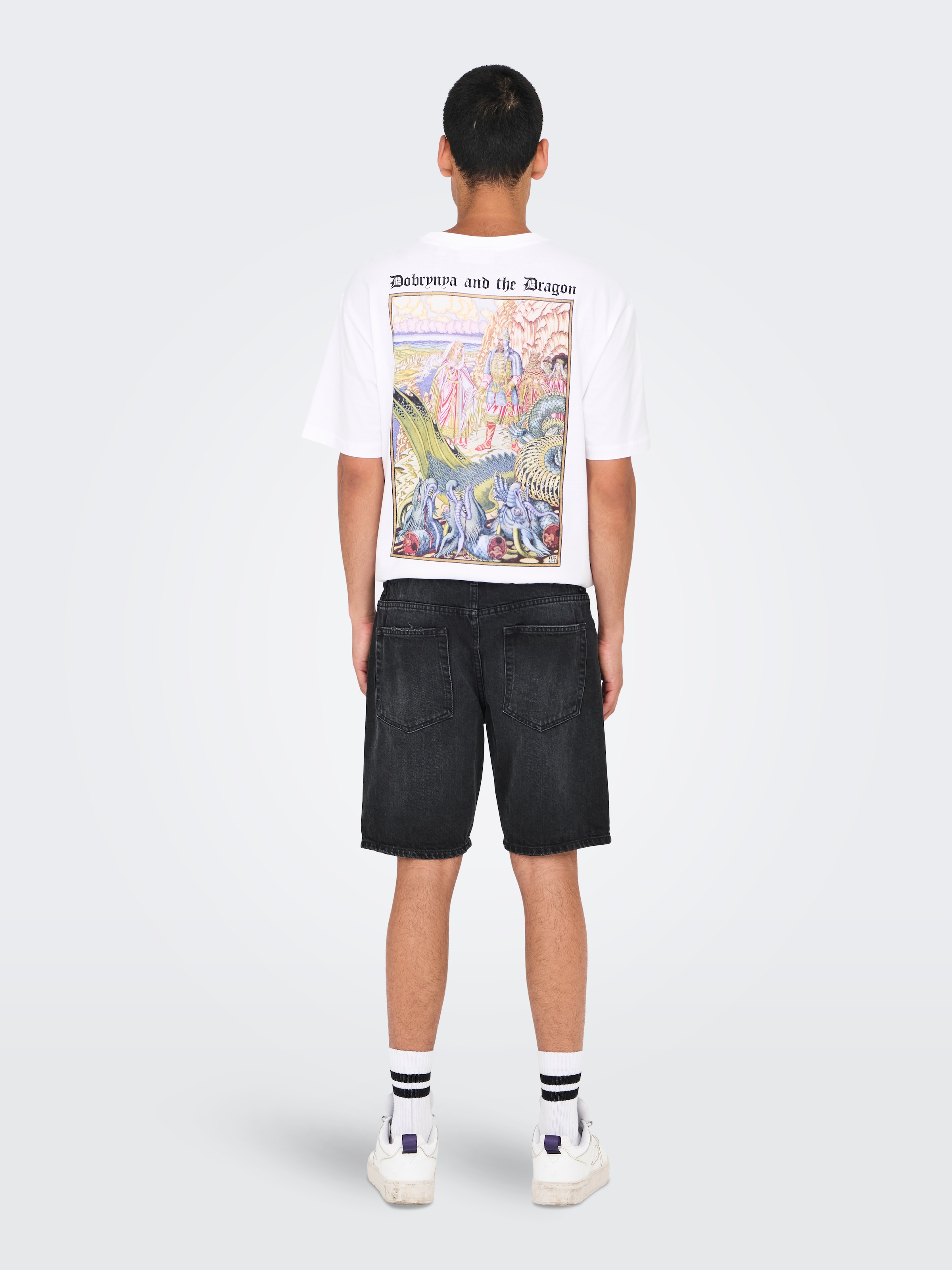 ONLY & SONS Shorts »ONSEDGE BLACK 2047 TAI DNM SHORTS«