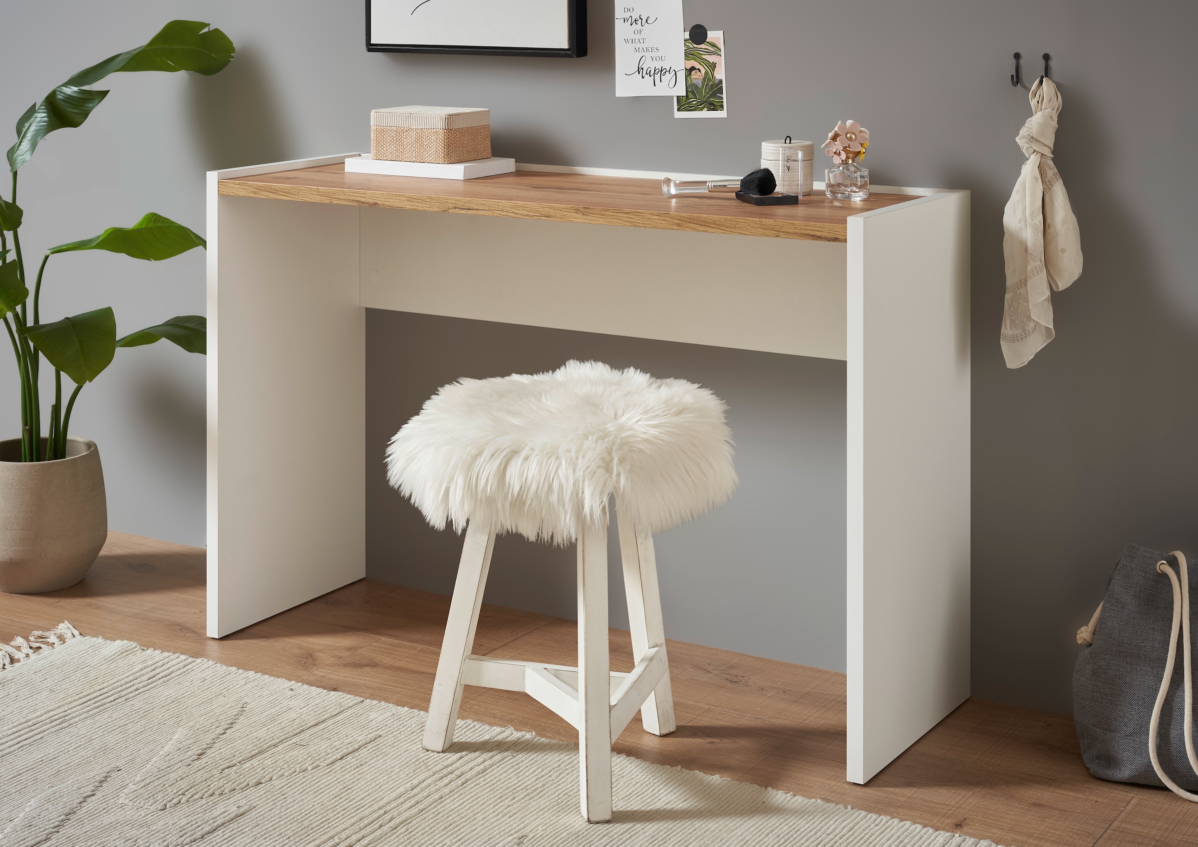 Home affaire Konsole »CiTY/GiRON, Konsolentisch, Schminktisch, Schreibtisch, Beistelltisch« in zwei Farben erhältlich, abgesenkte Tischplatte