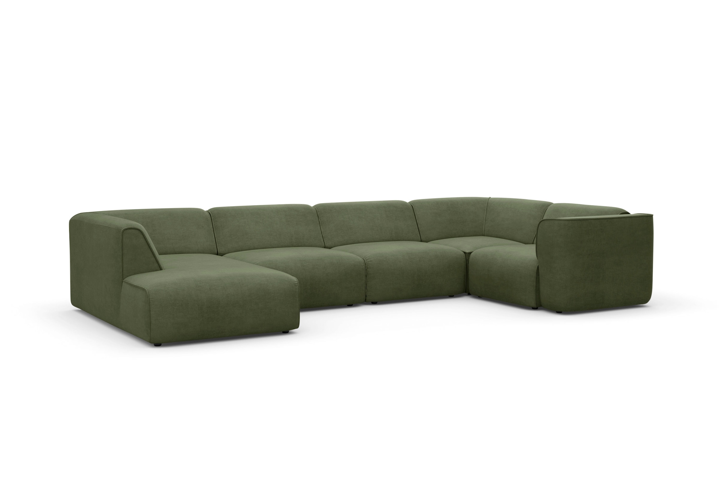 RAUM.ID Wohnlandschaft »Merid U-Form, jederzeit durch Module erweiterbar, B/T/H: 367/206/70 cm«, als Modul oder separat verwendbar, für individuelle Zusammenstellung