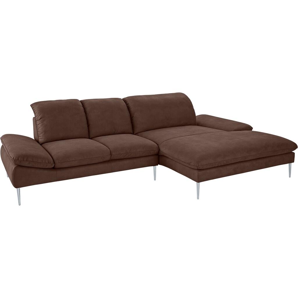 W.SCHILLIG Ecksofa »enjoy&MORE«, mit Sitztiefenverstellung, Füße silber matt, Breite 310 cm