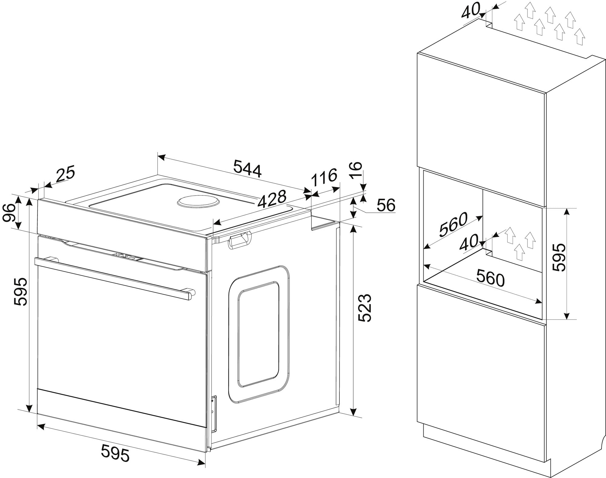 Amica Einbaubackofen  »EBX 943 625 E«, mit Teleskopauszug nachrüstbar, Simple Steam