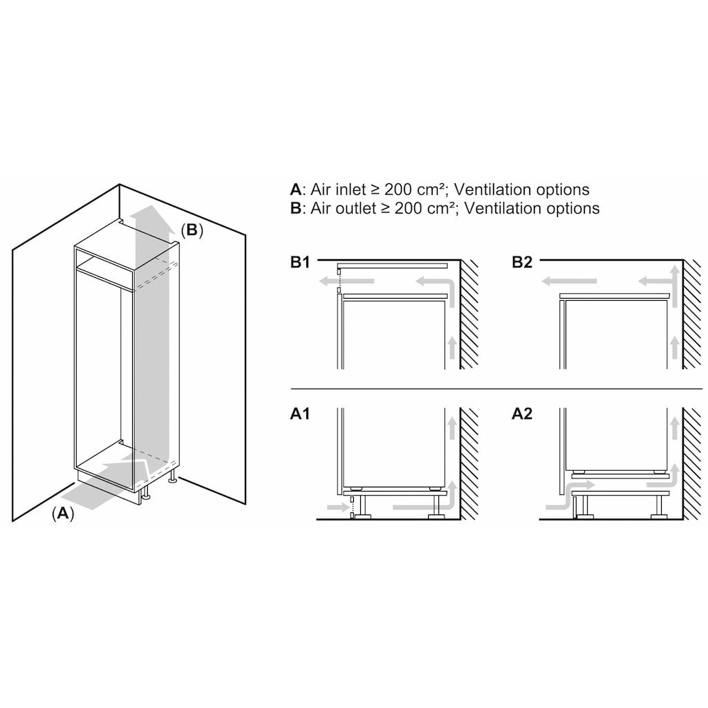 NEFF Einbaukühlschrank »KI2321SE0«, KI2321SE0, 102,1 cm hoch, 56 cm breit