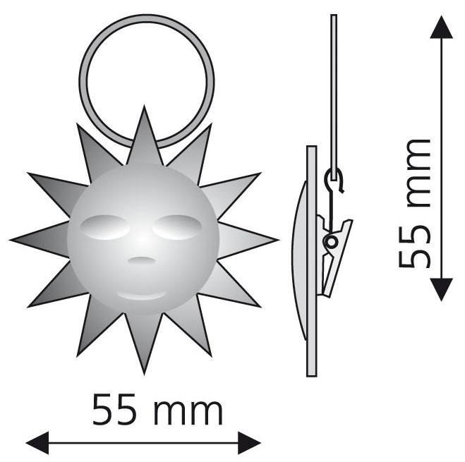 Liedeco Gardinenring »Sonne« für Gardinenstangen Ø 16 mm